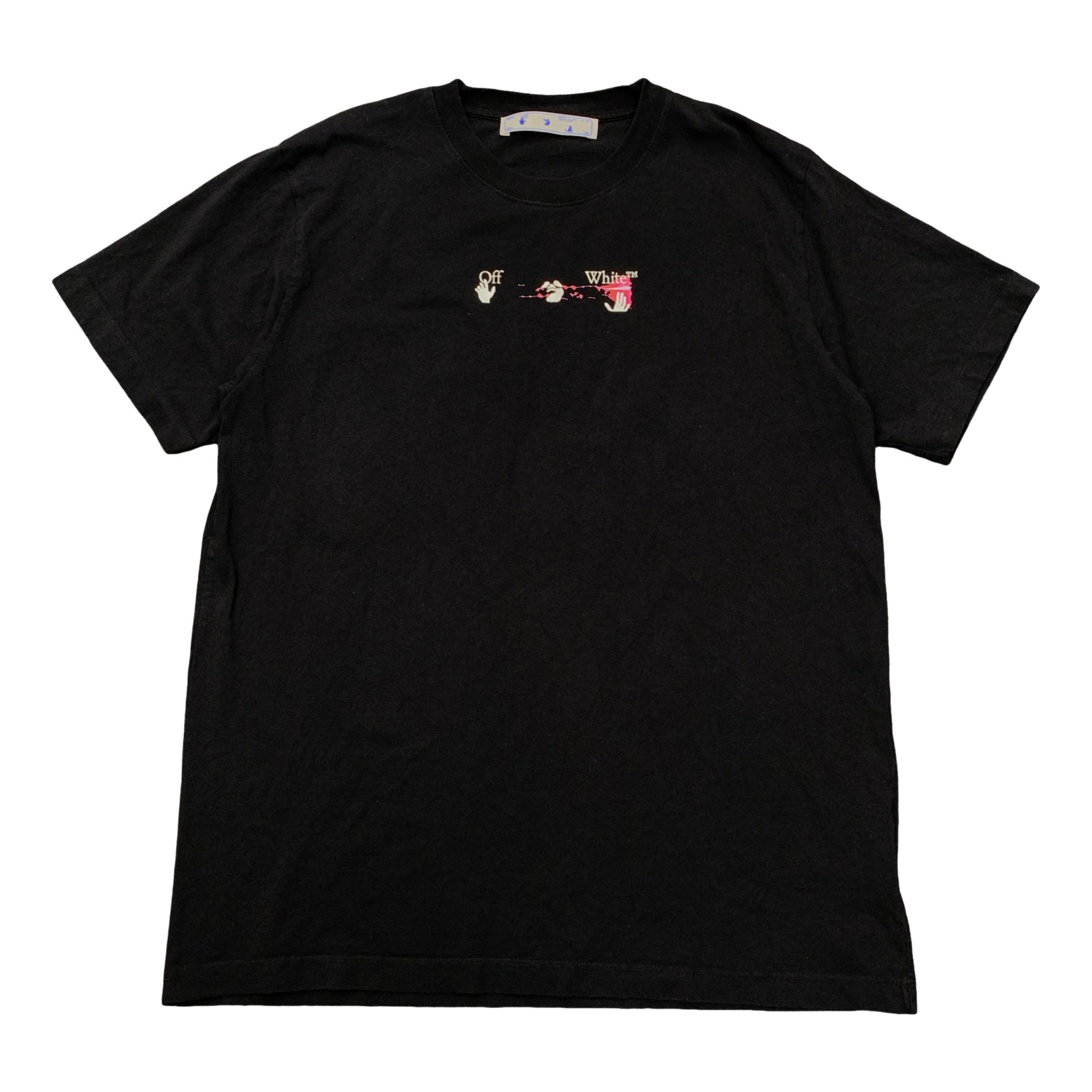 Off White Large Tee Acrylic Arrows Black T-Shirt Virgil Abloh