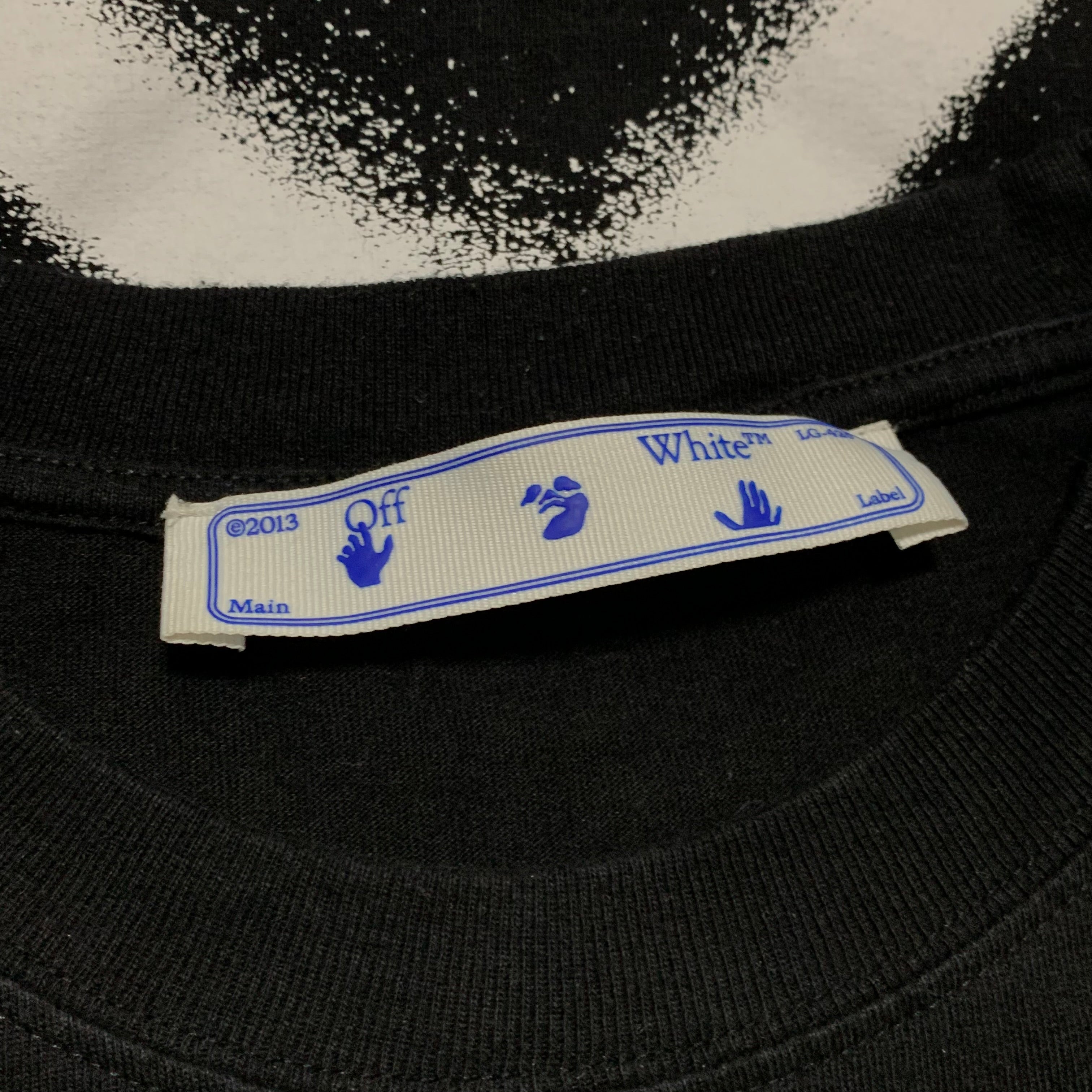 Off White Small Graffiti Arrows Black Tee Virgil Abloh