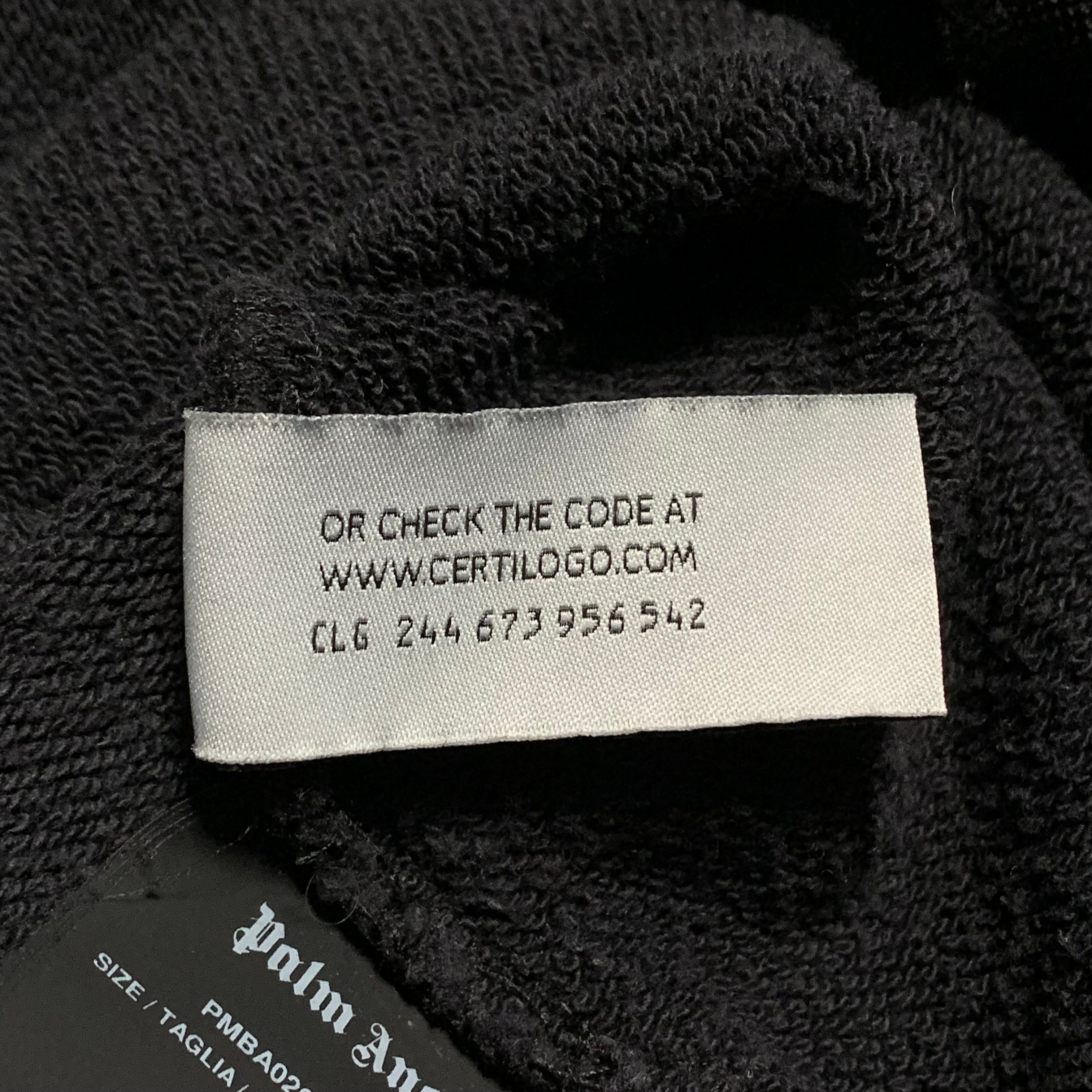 Palm Angels Large Broken Logo Black Sweatshirt Crewneck Virgil Abloh