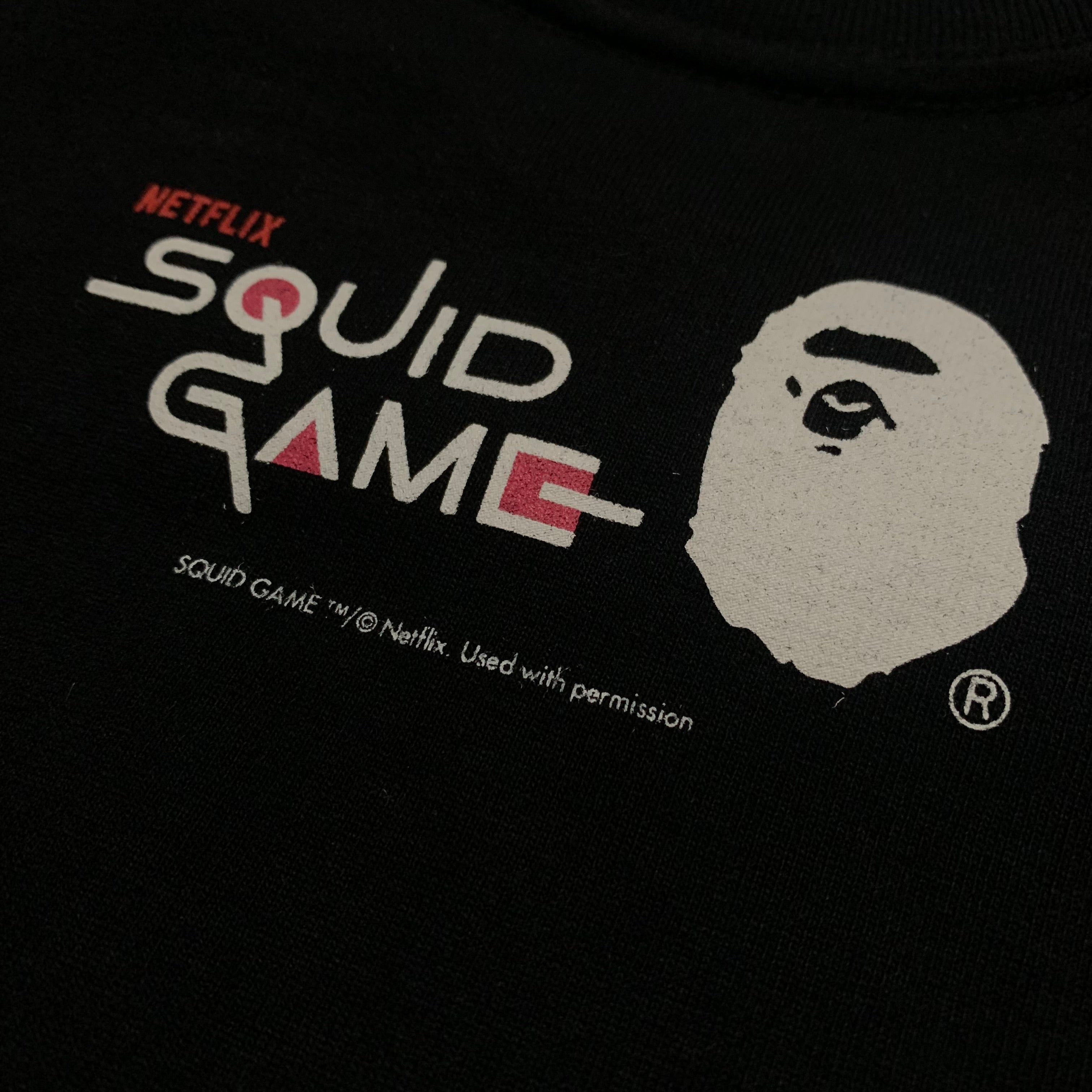 Bape Medium Squid Game Ape Head Black Tee 2022