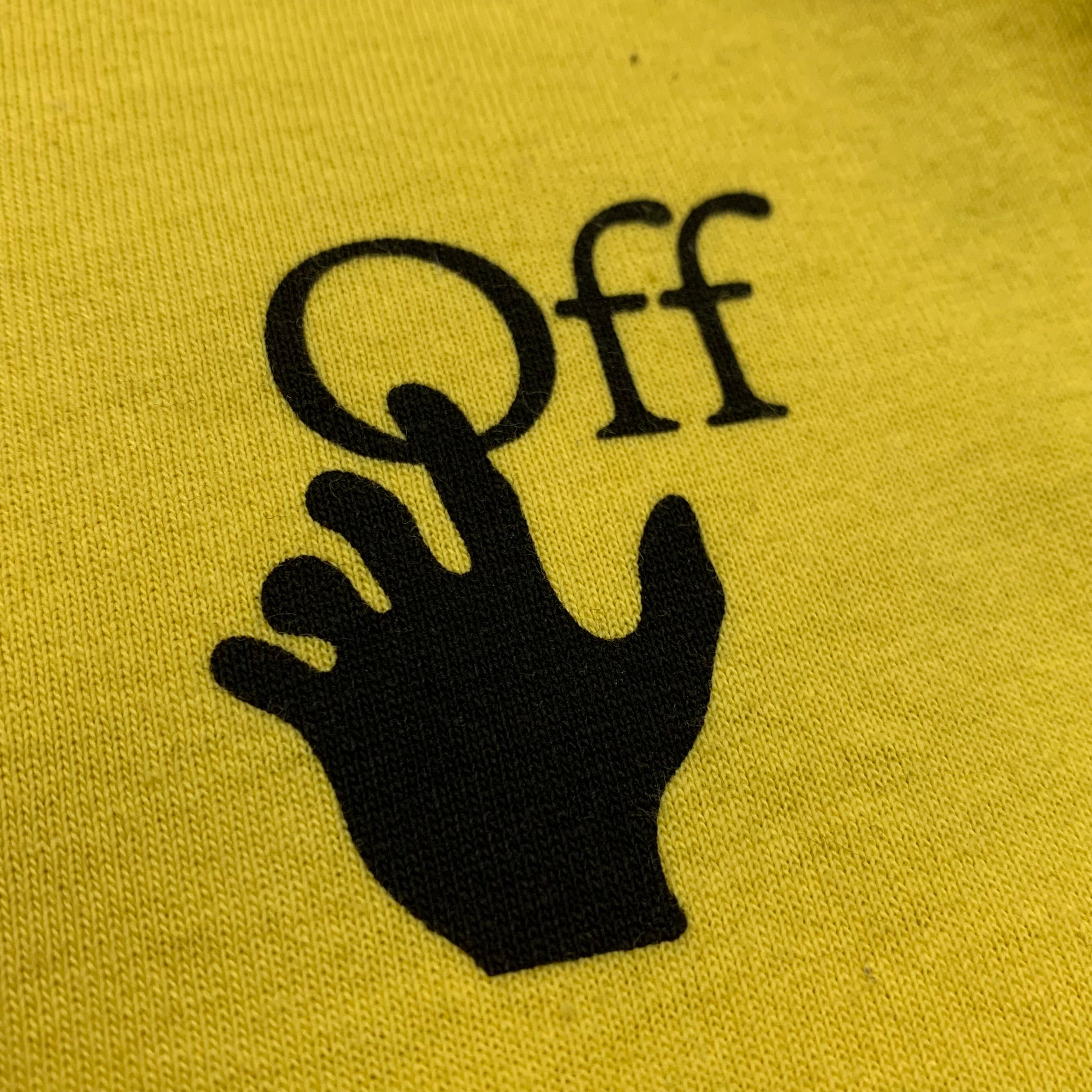 Off White Medium Tee Graffiti Arrows Yellow T-Shirt Virgil Abloh