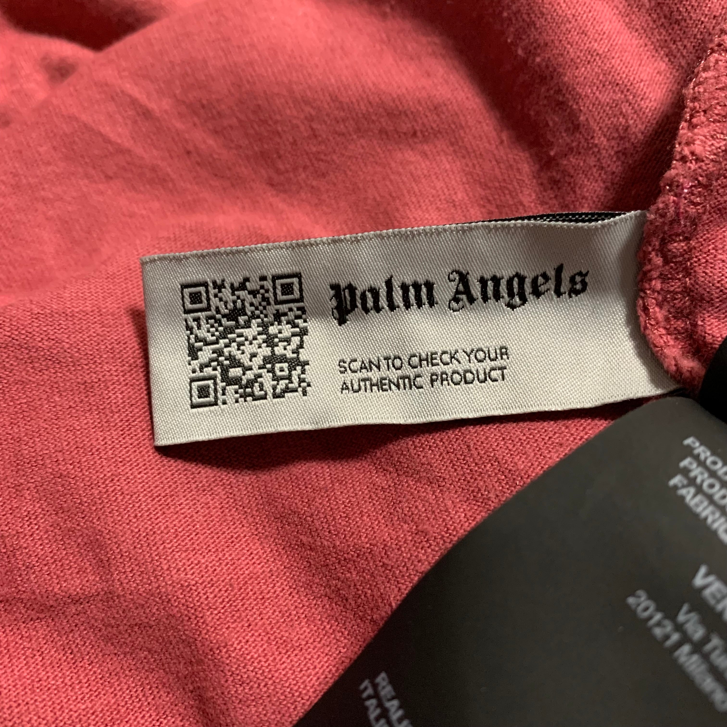 Palm Angels Small Kill The Bear Burgundy Pink Tee