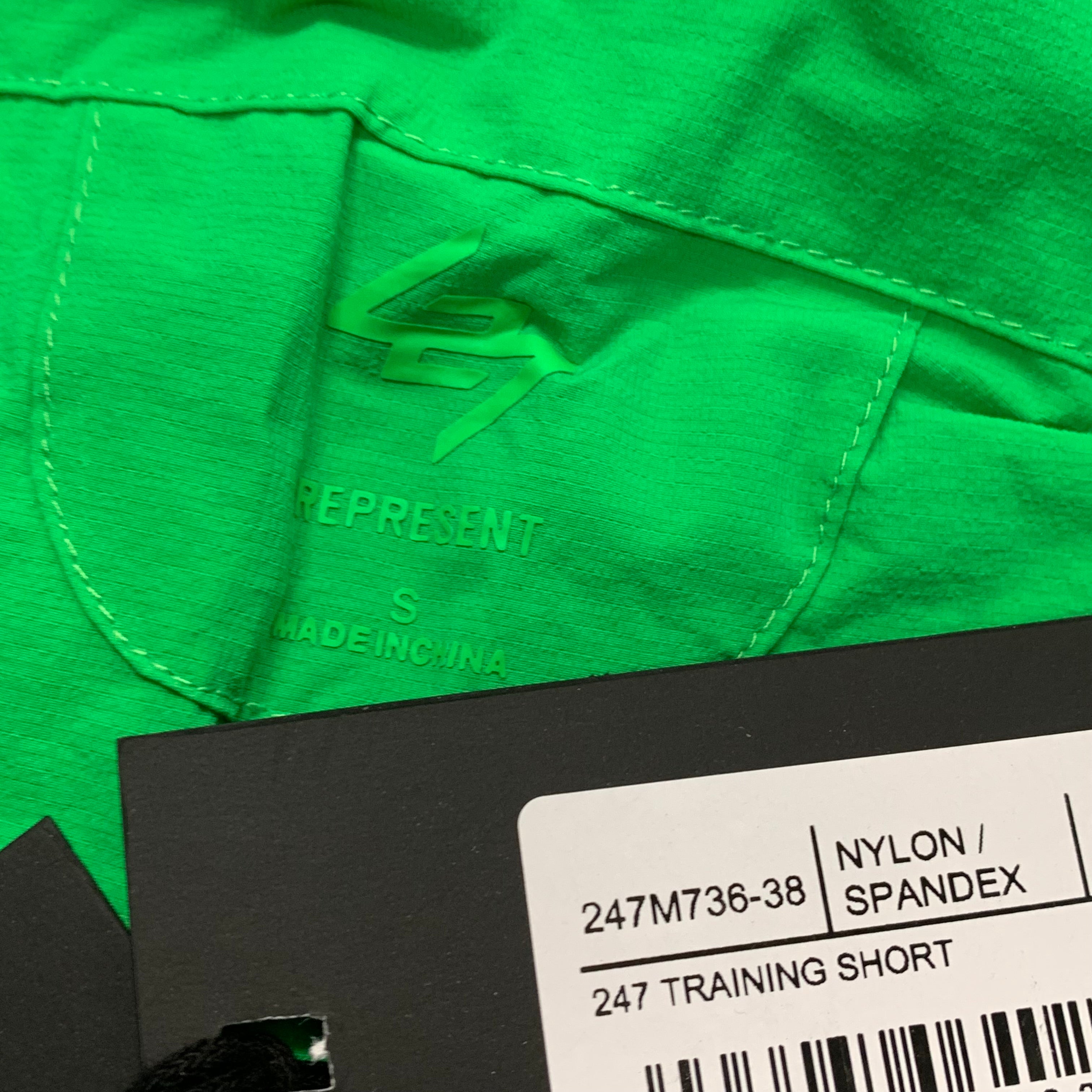 Represent Small Shorts 247 Training Speed Green Shorts