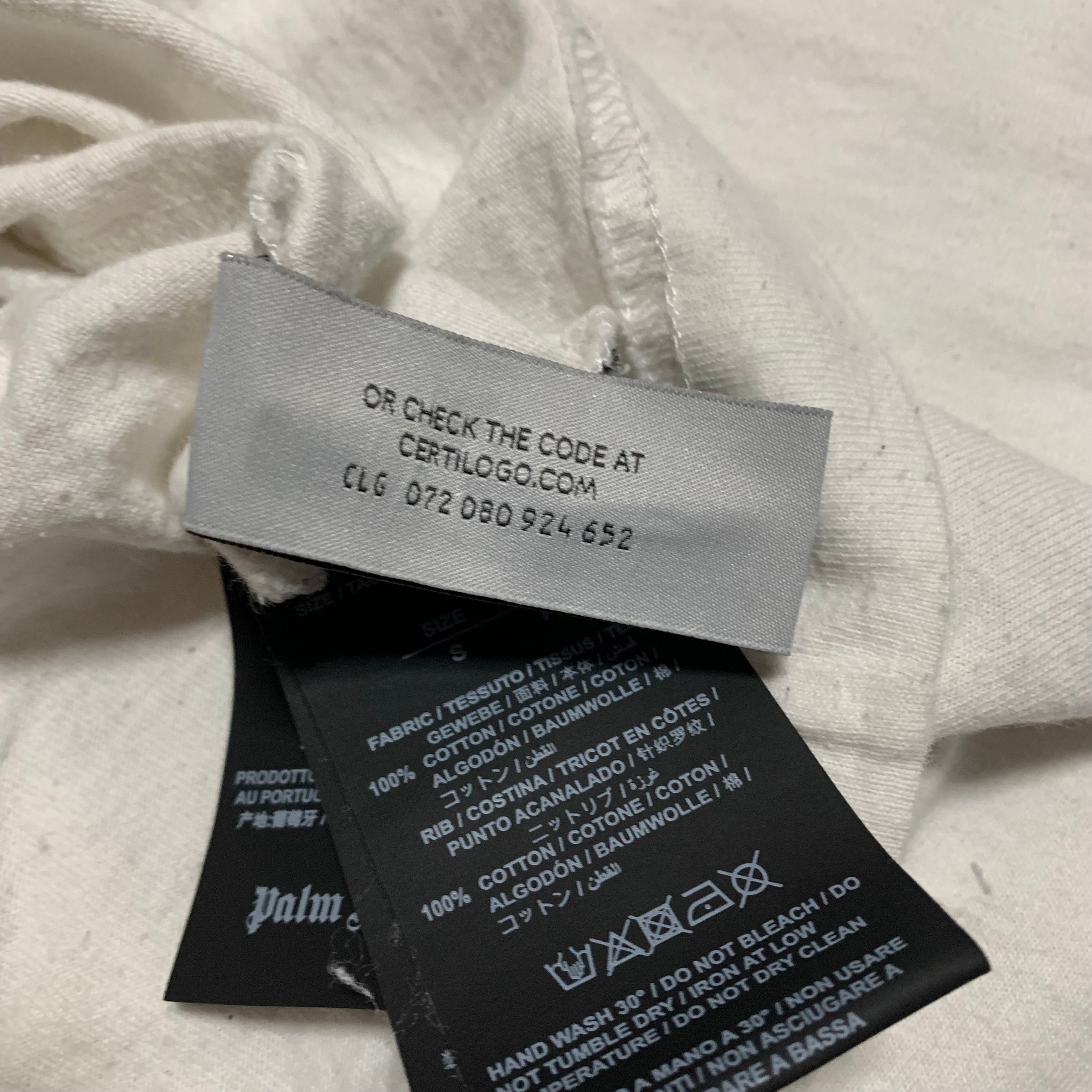 Palm Angels Small Palm Tree Graphic White Tee