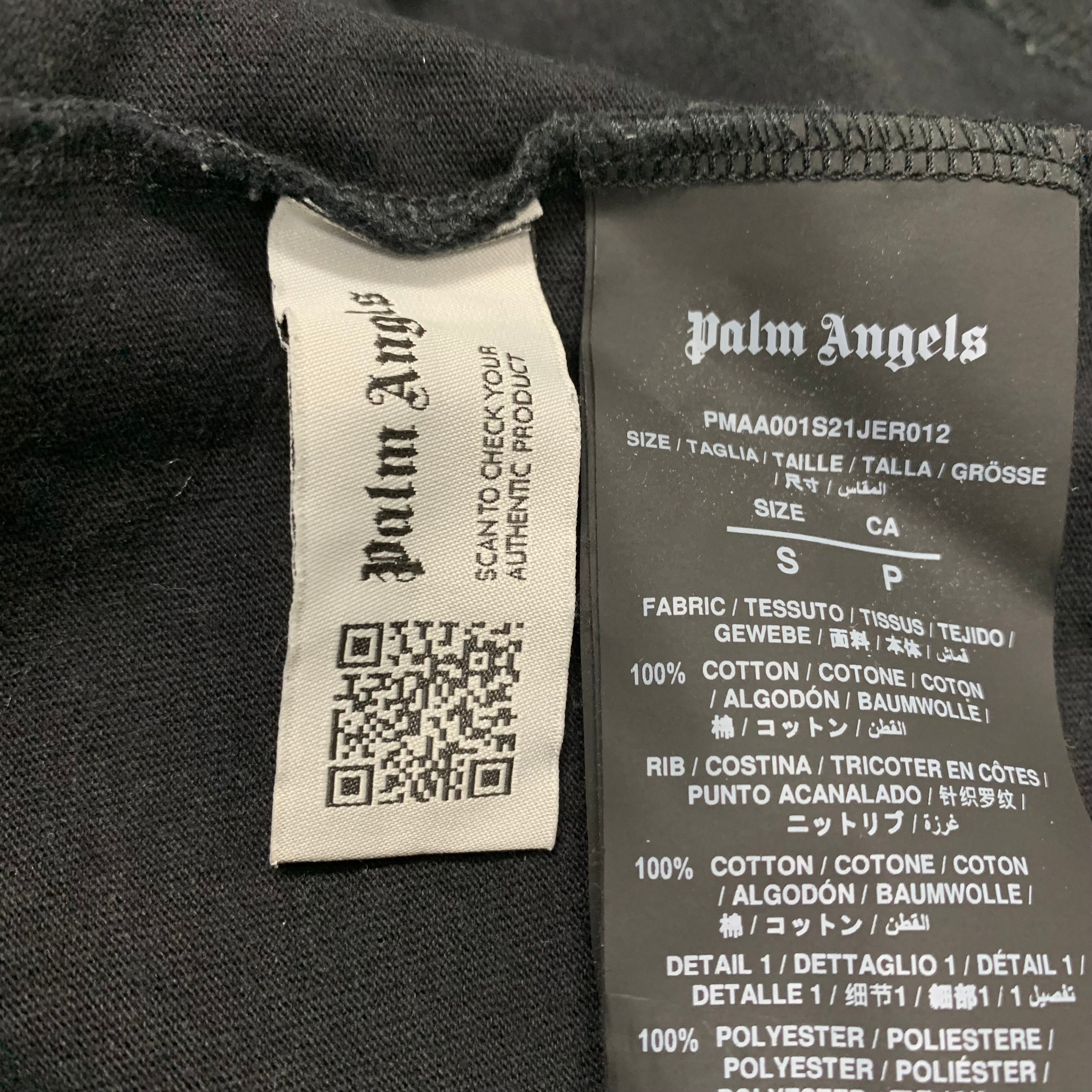 Palm Angels Small Tee Heart Graphic Black T-Shirt