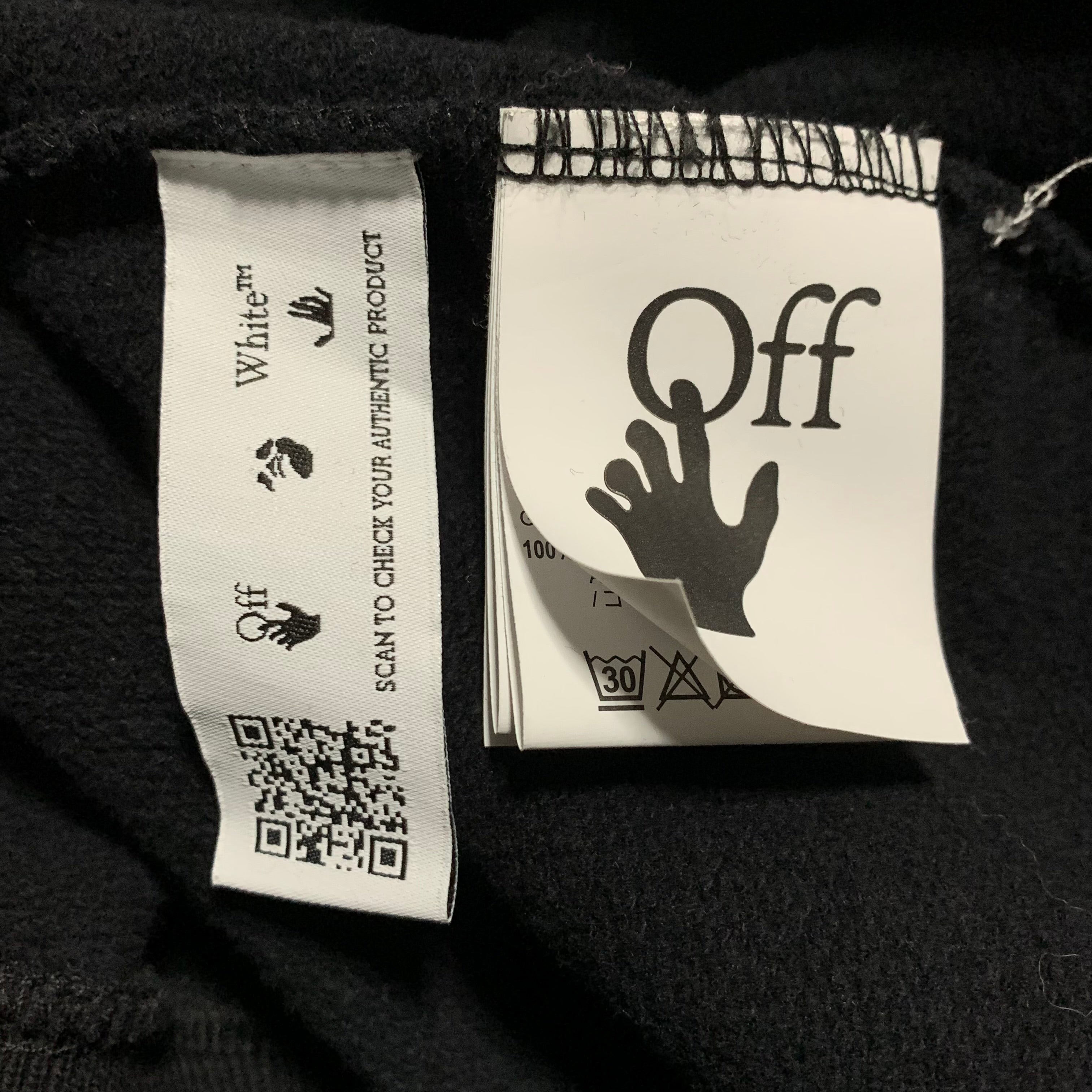 Off White XL Mona Lisa Arrows Black Sweatshirt Crewneck Virgil Abloh