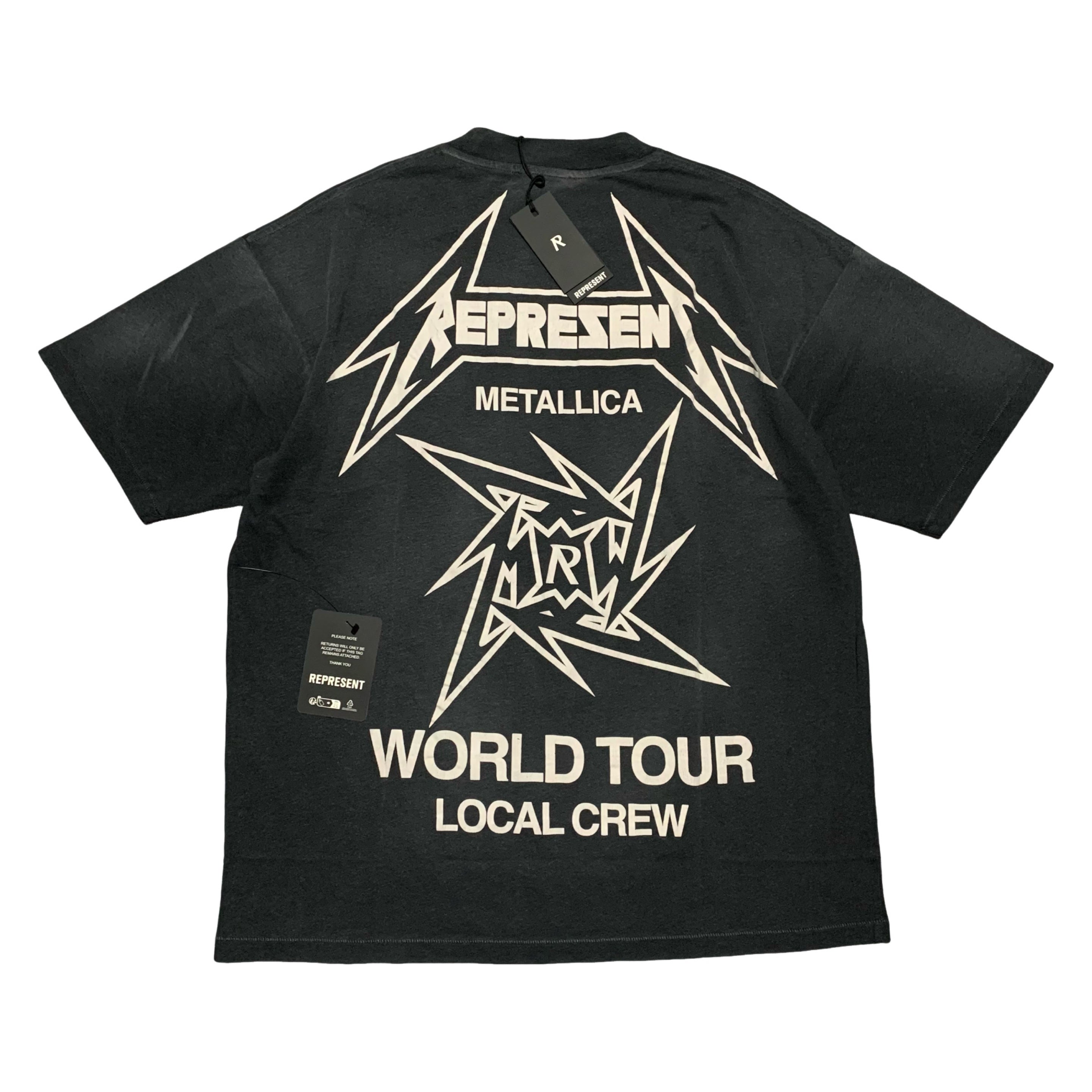 Represent Metallica Small 40th Anniversary Stained Black Tee (RRP £110)