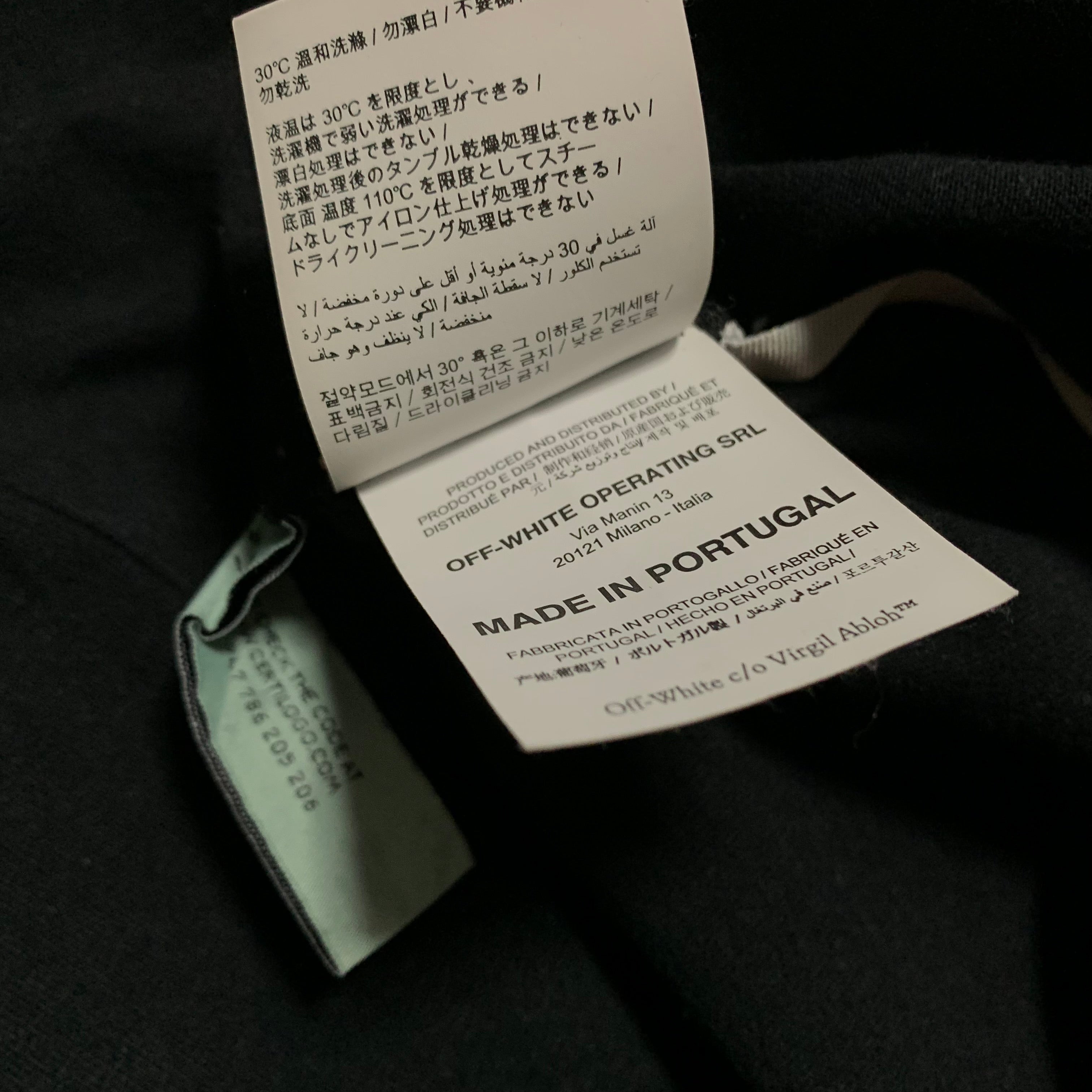 Off White Medium Trellis Worker Black Tee Virgil Abloh