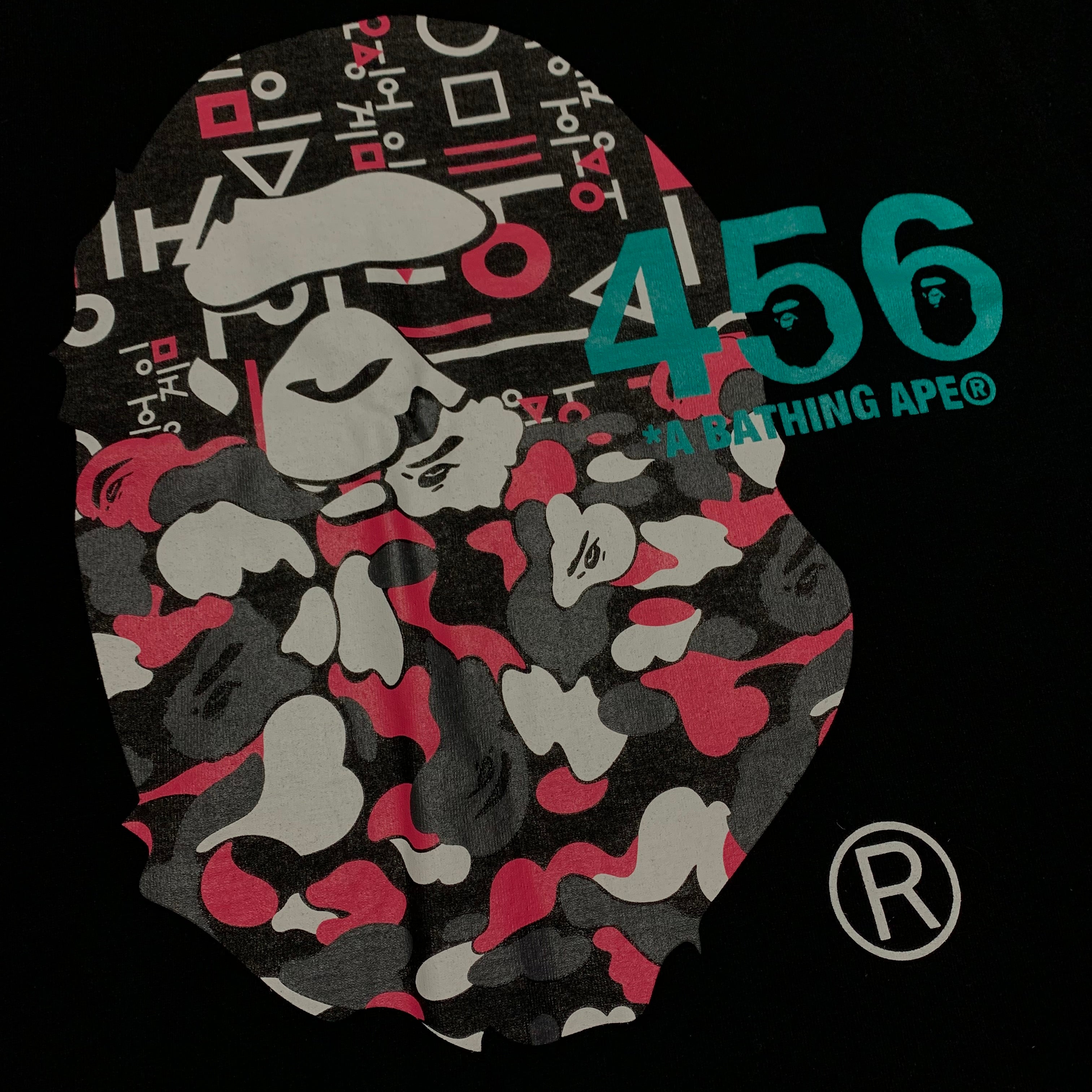 Bape Large Squid Game Black Tee A Bathing Ape Netflix