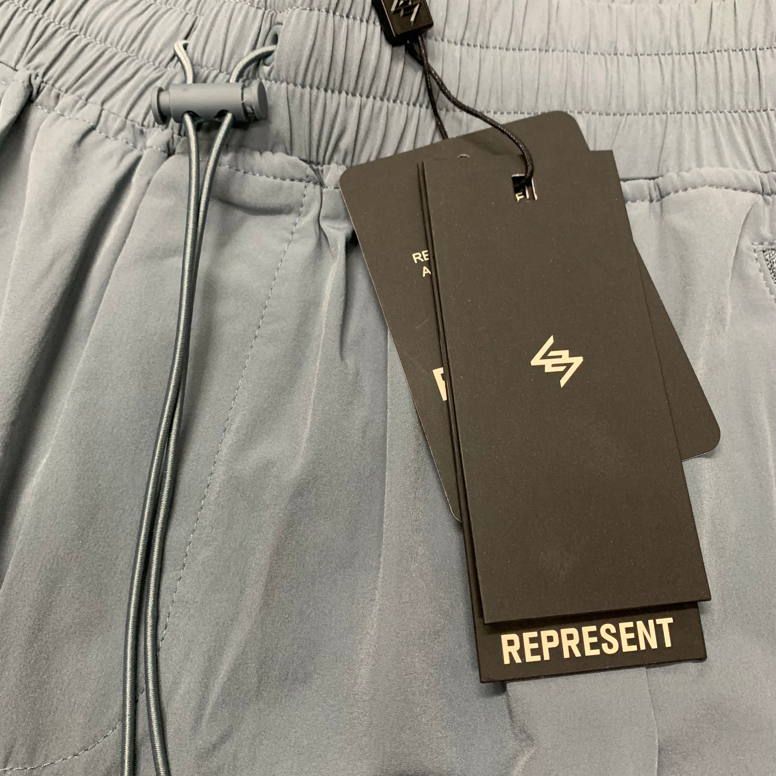 Represent Small Shorts 247 Dusky Navy Blue Track Pant Bottoms