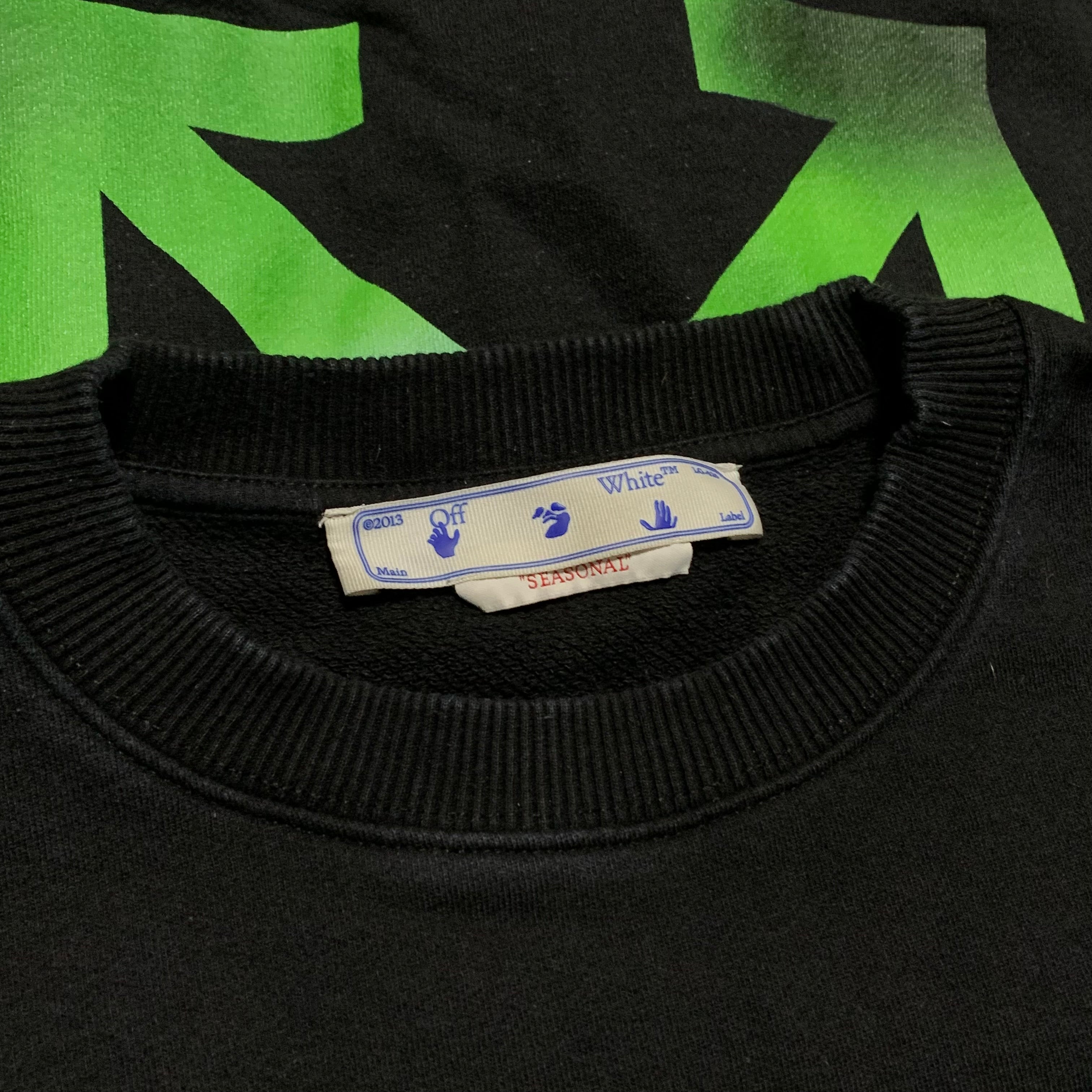 Off White Small Gradient Arrows Black Sweatshirt Crewneck Virgil Abloh