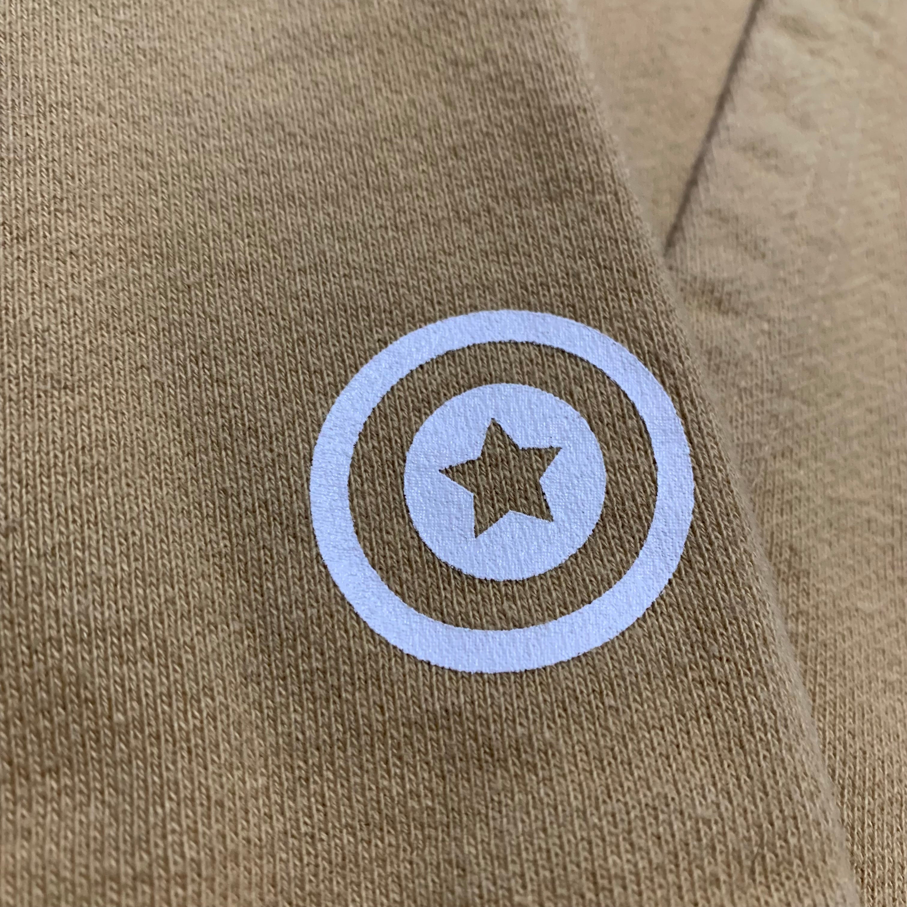 Bape XL Shark Mustard Beige Half Zip Hoodie A Bathing Ape