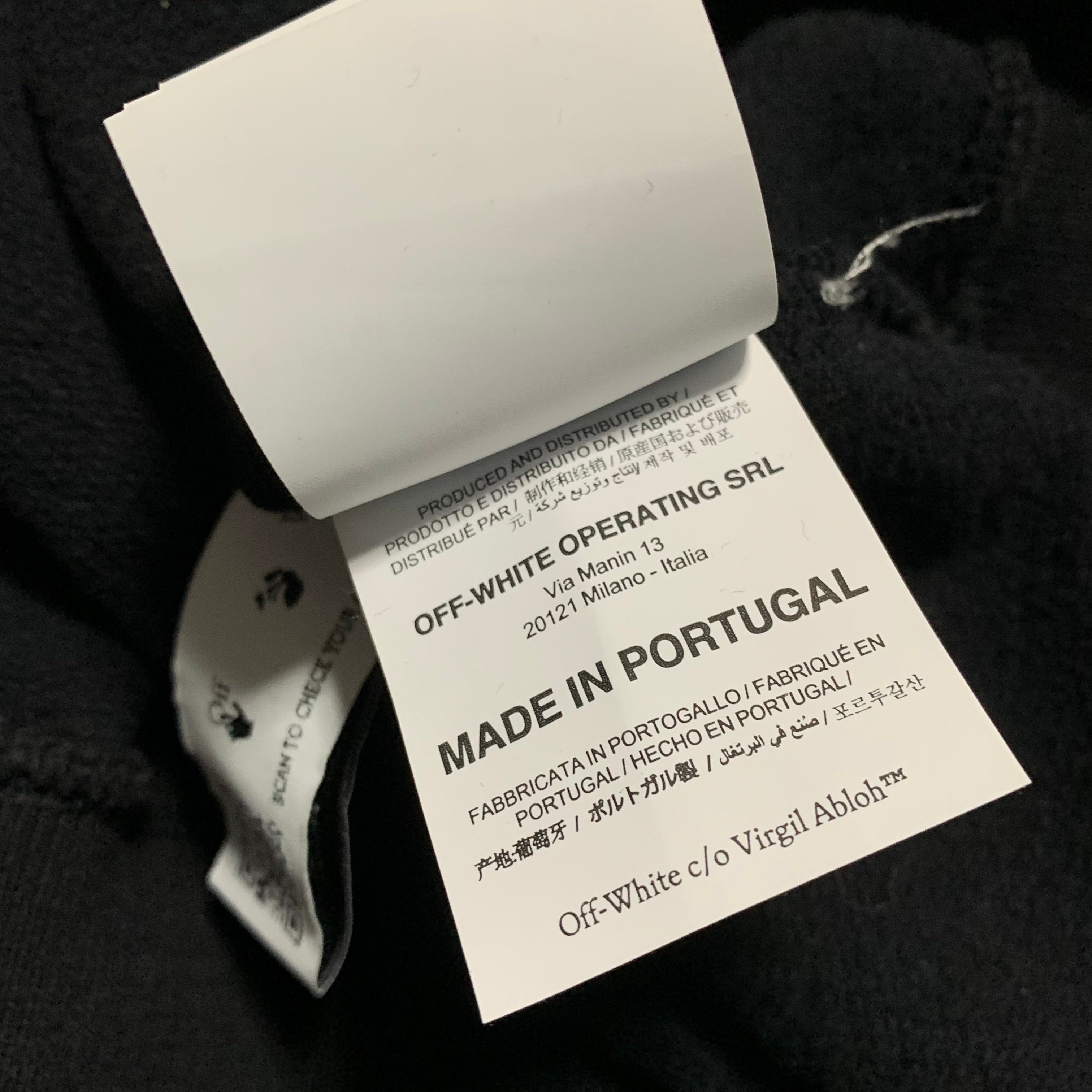 Off White XL Mona Lisa Arrows Black Sweatshirt Crewneck Virgil Abloh