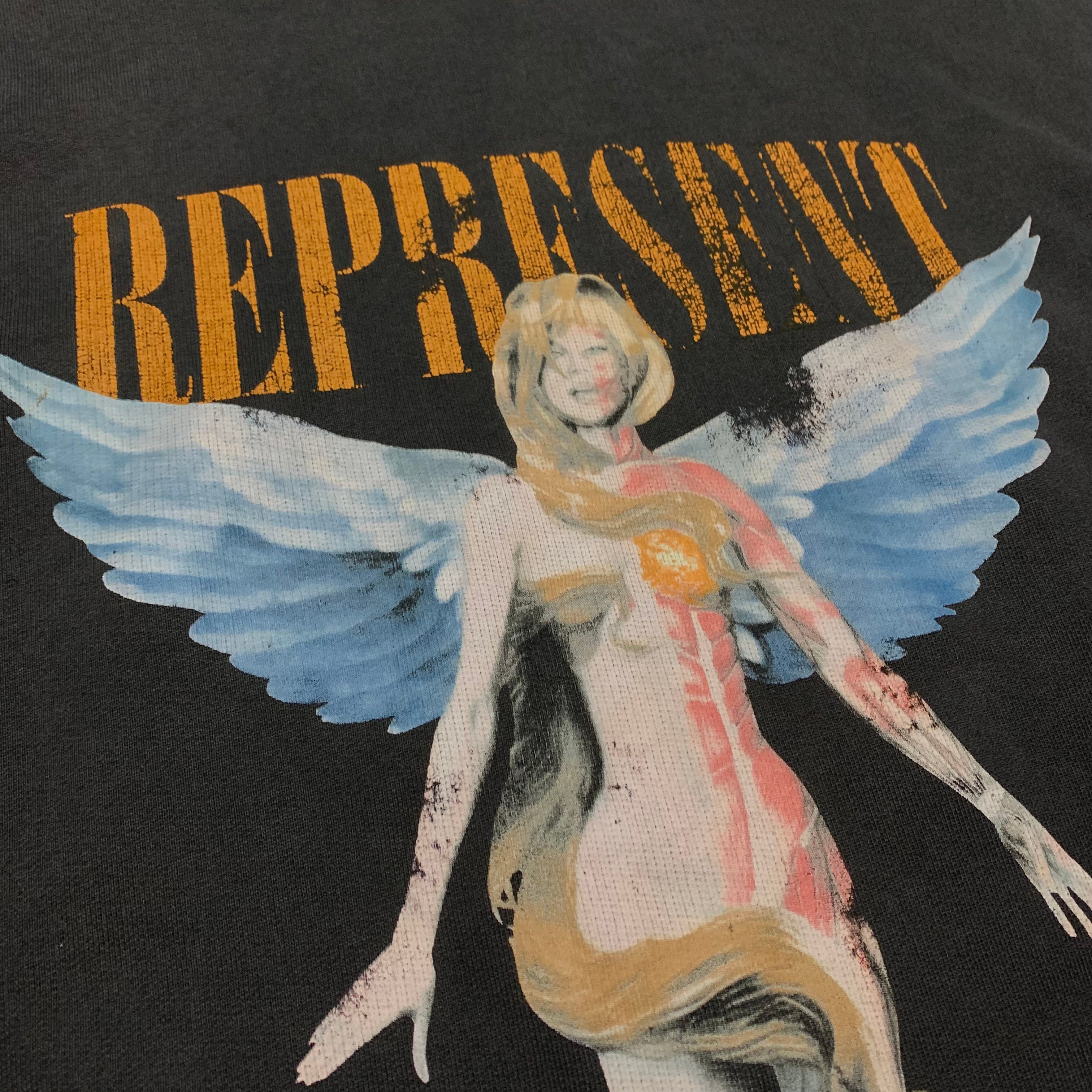 Represent Small Reborn Vintage Grey Hoodie