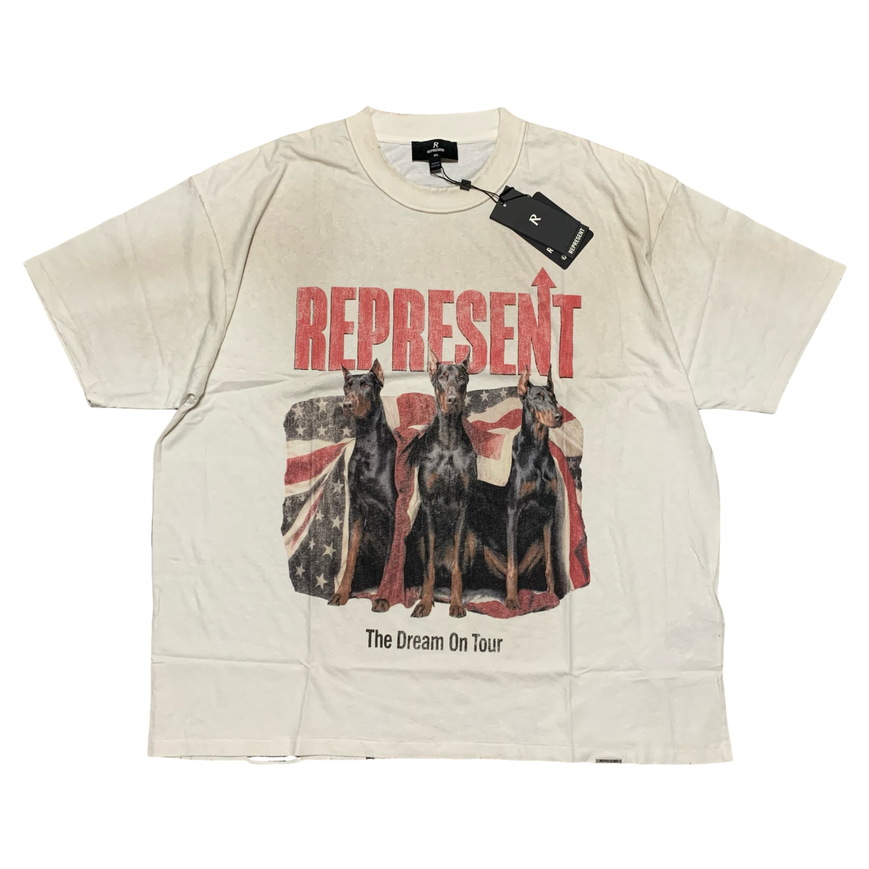 Represent XXL Dream On Tour Washed Ecru White Tee