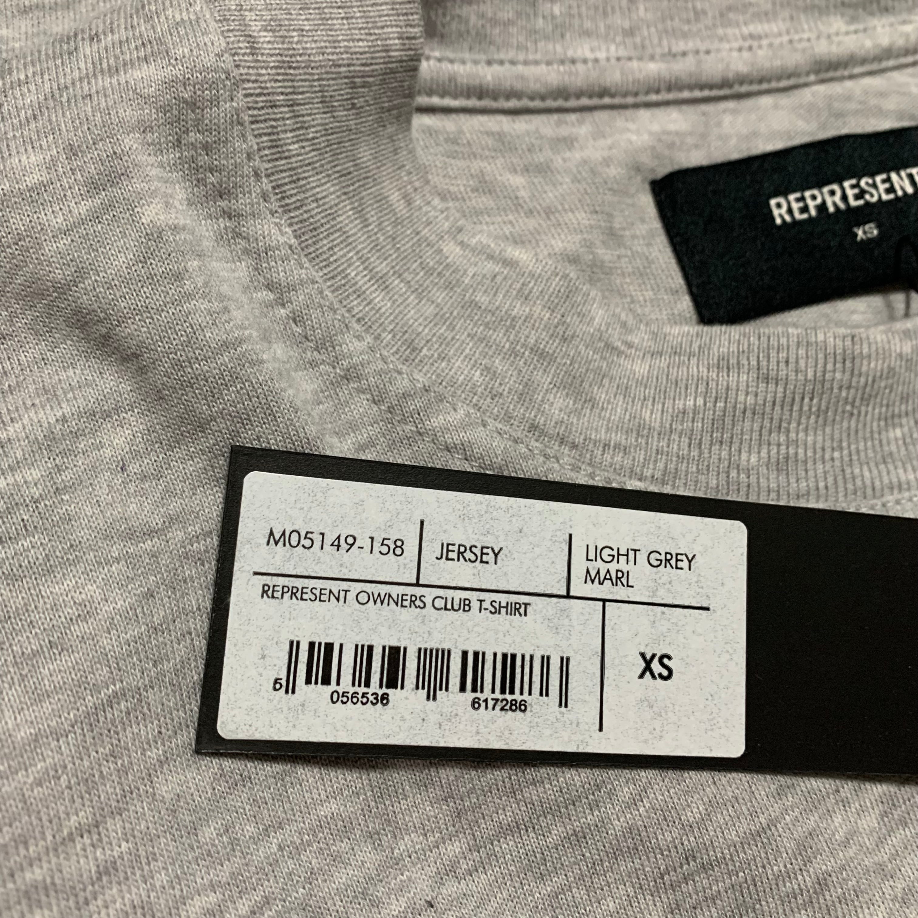 Represent XS Owners Club Grey Tee Green Graphic