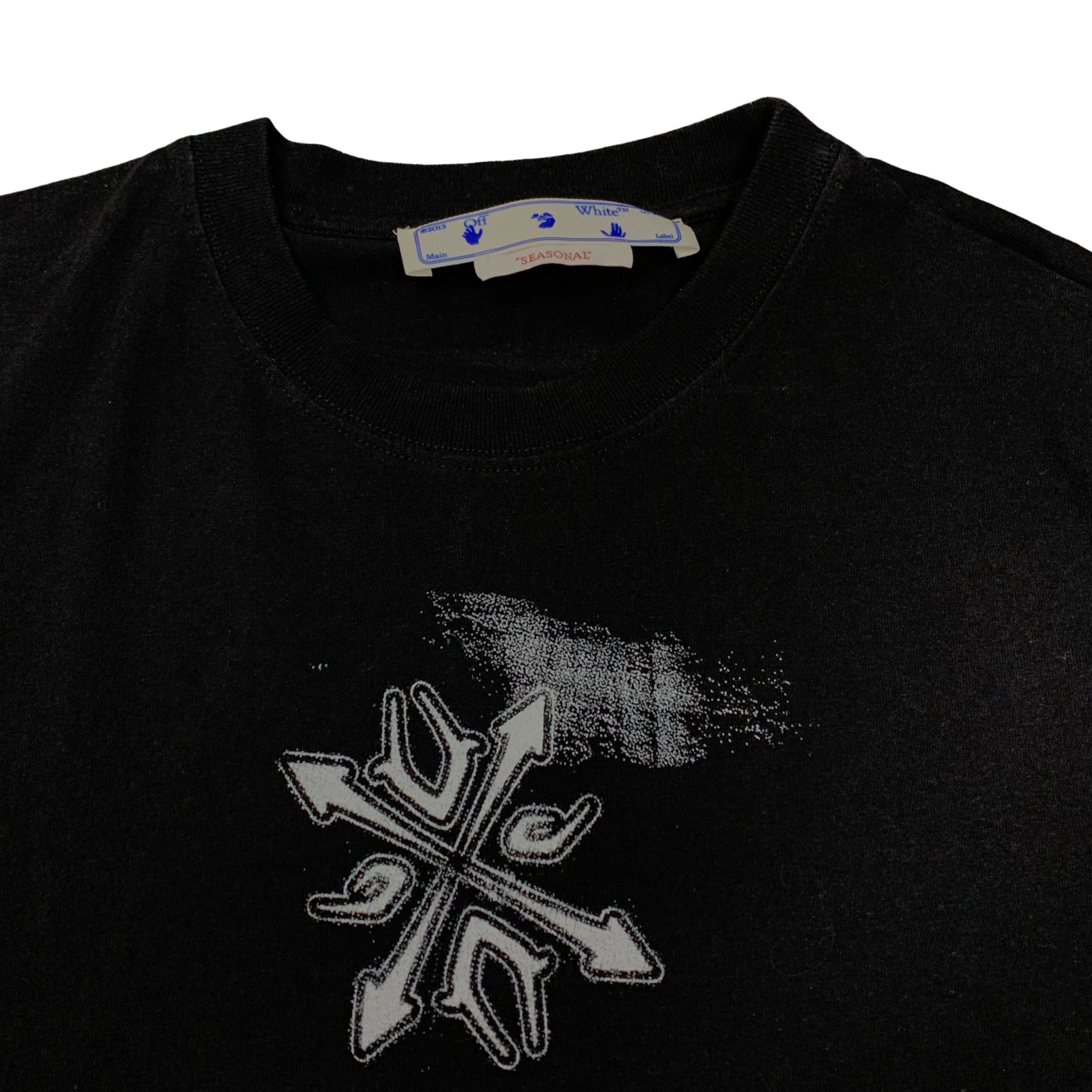 Off White Small Tee Tribal Arrows Black T-Shirt Virgil Abloh