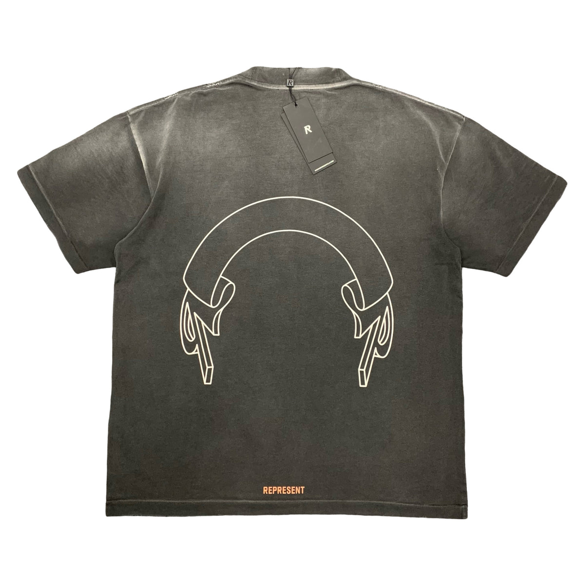 Represent XS Tee Banner Stained Black T-Shirt