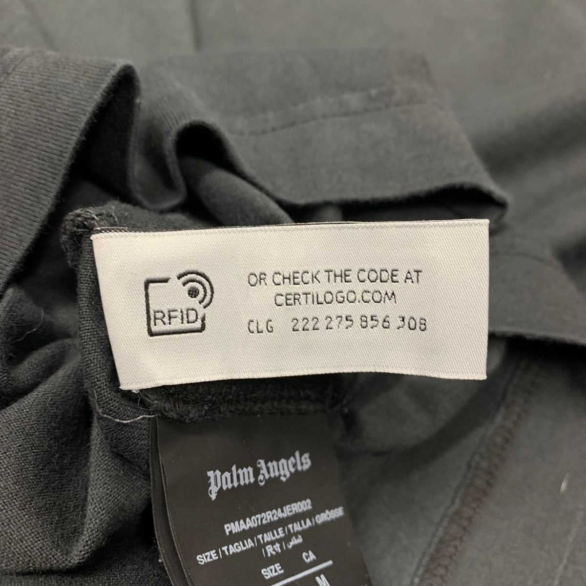 Palm Angels Medium Tee Foggy PA Black T-Shirt