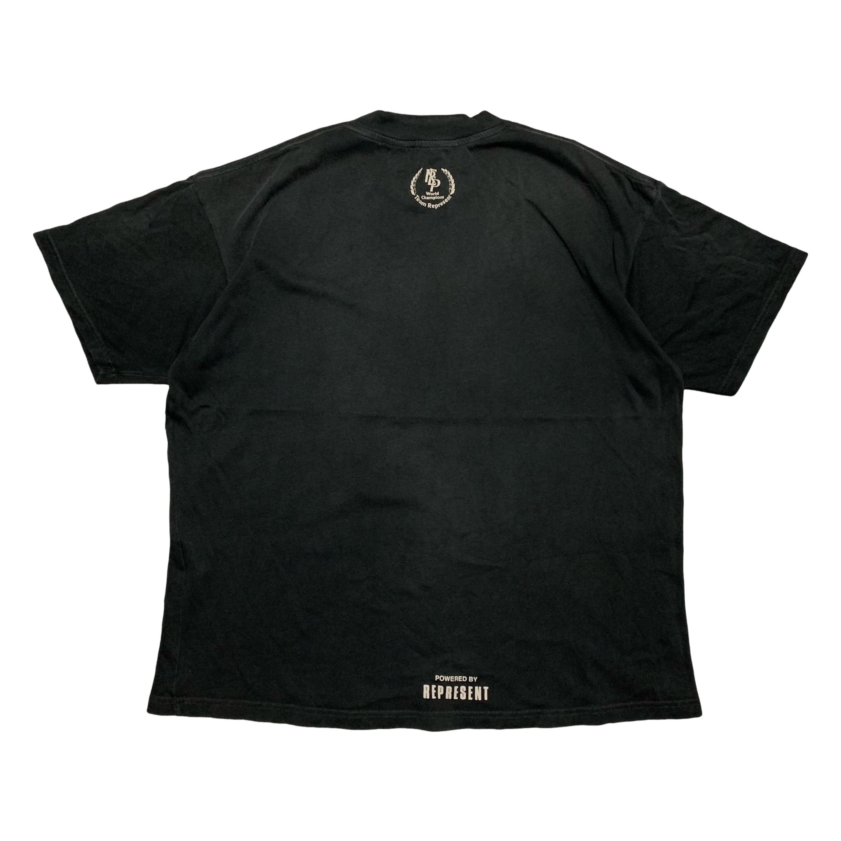 Represent Medium World Championship Stained Black Tee