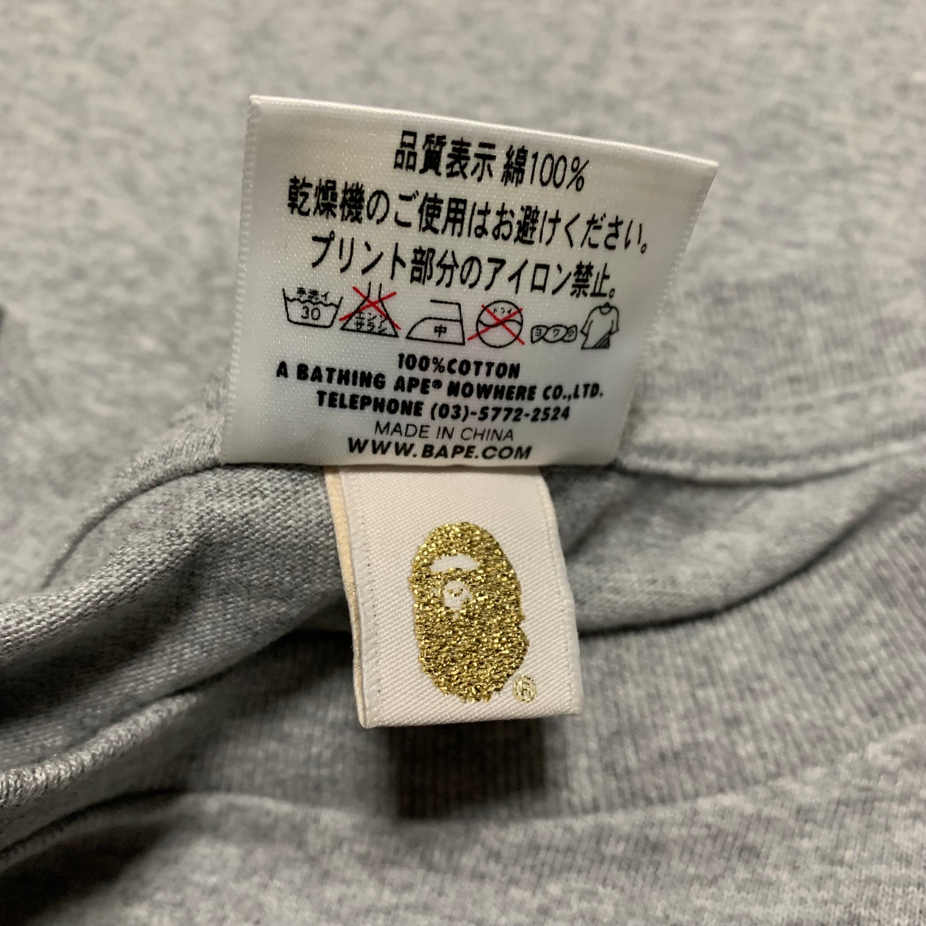 Bape Medium Bape Sta Grey Tee A Bathing Ape