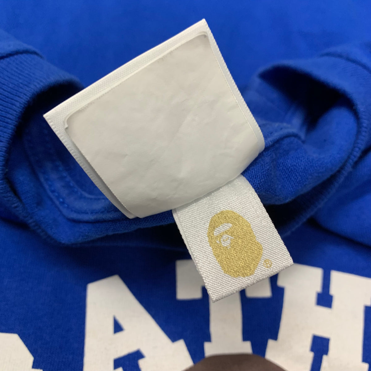 Bape XL Tee College Baby Milo Blue T-Shirt A Bathing Ape