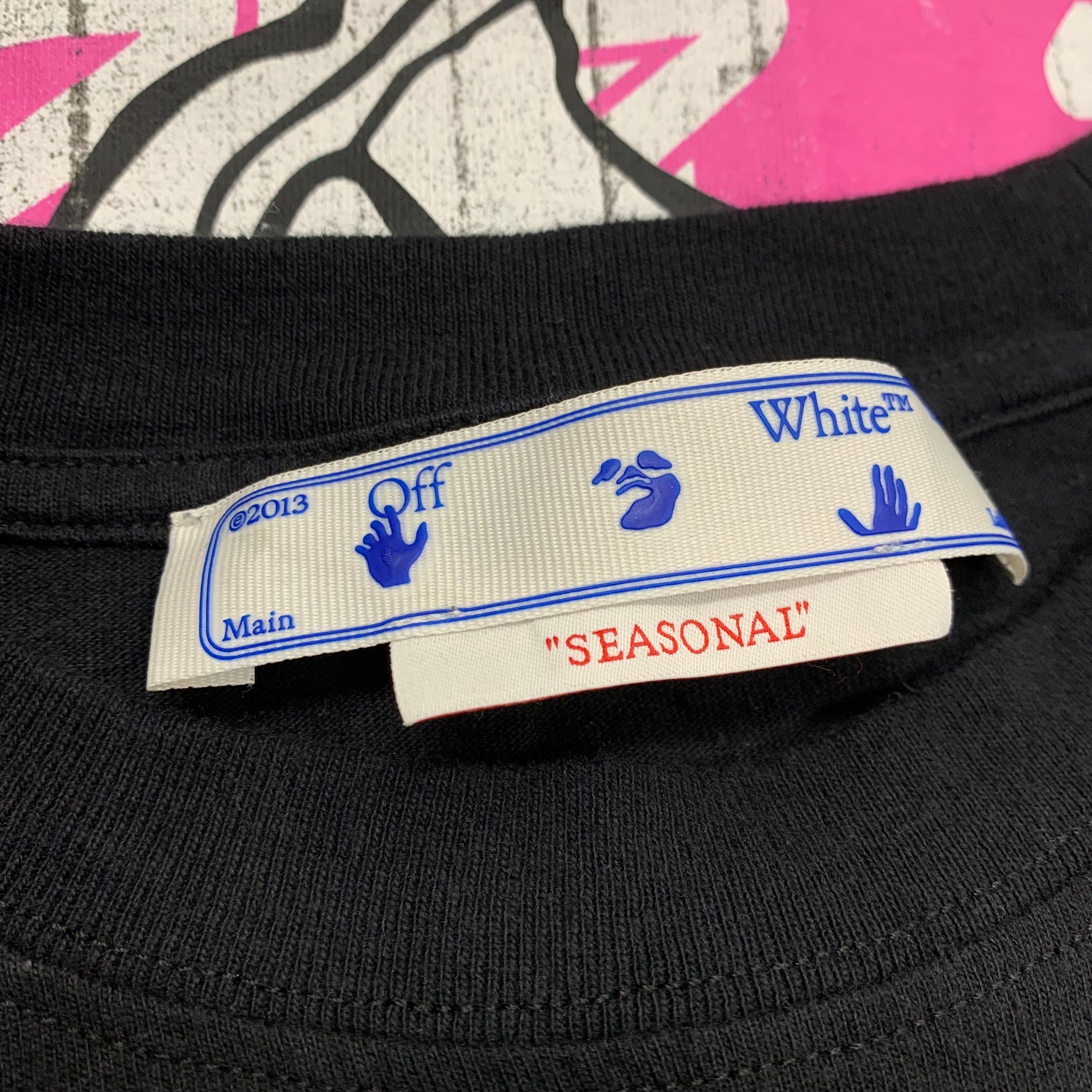 Off White Large Tee Rave Flyer Skate Black T-Shirt Virgil Abloh