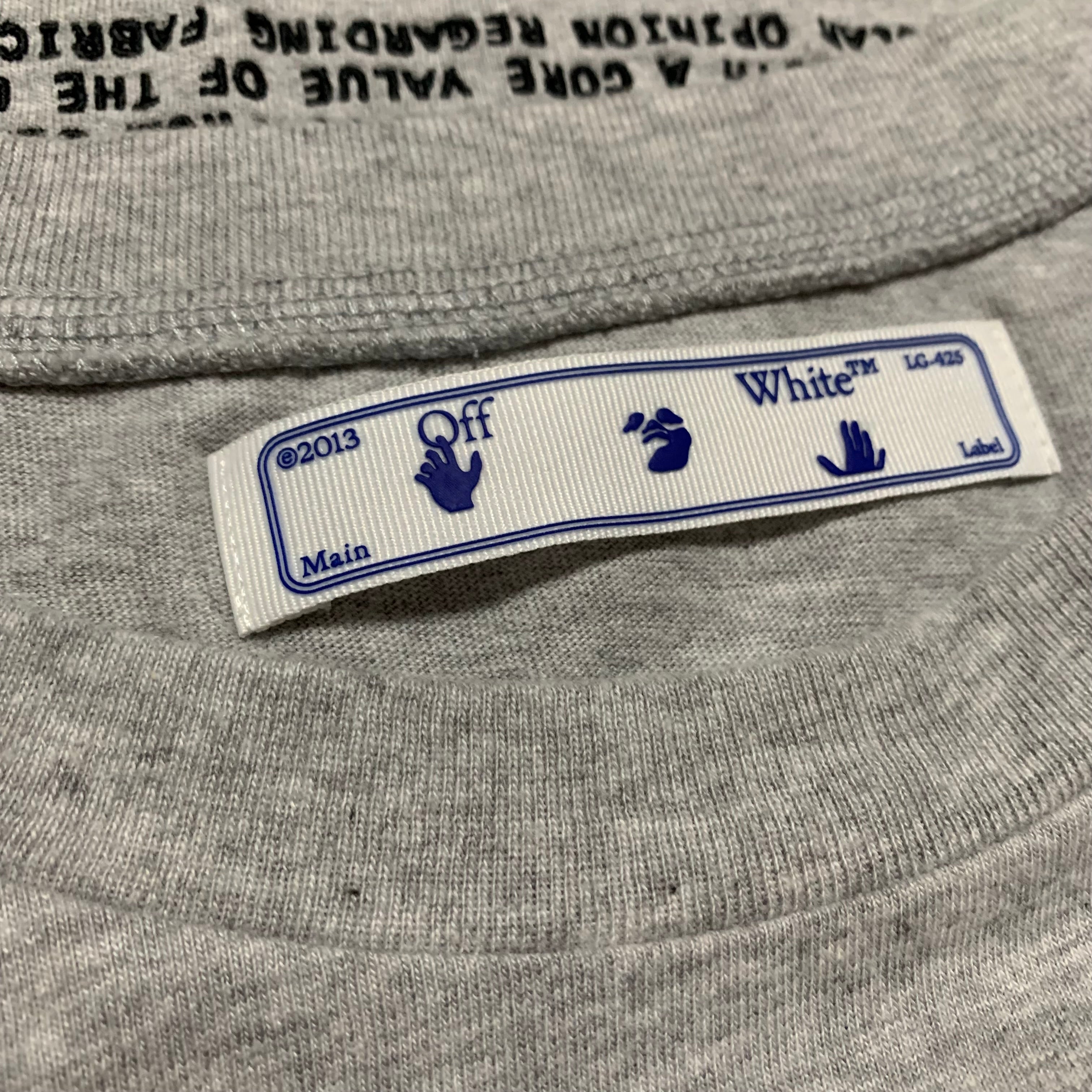 Off White Large Trellis Worker Grey Tee Virgil Abloh