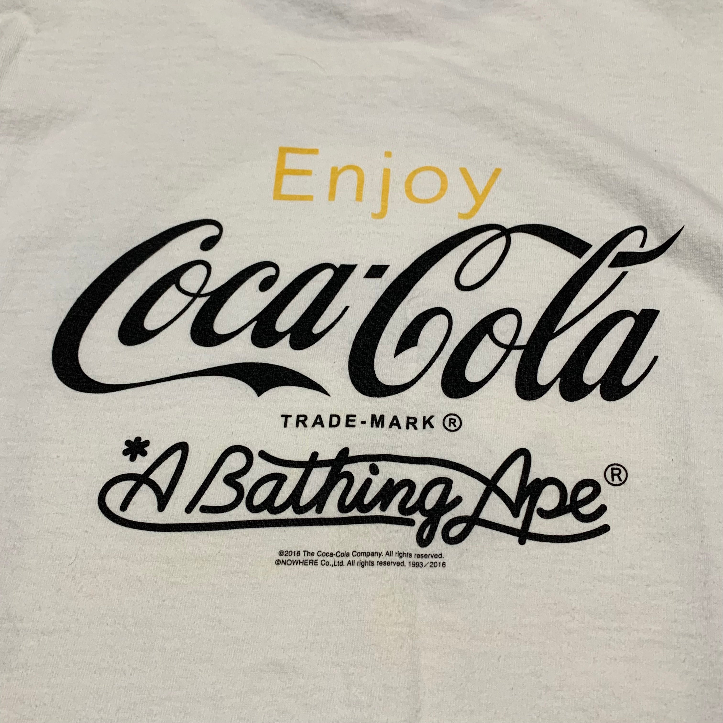 Bape Medium Coca Cola Big Ape Head White Tee 2016