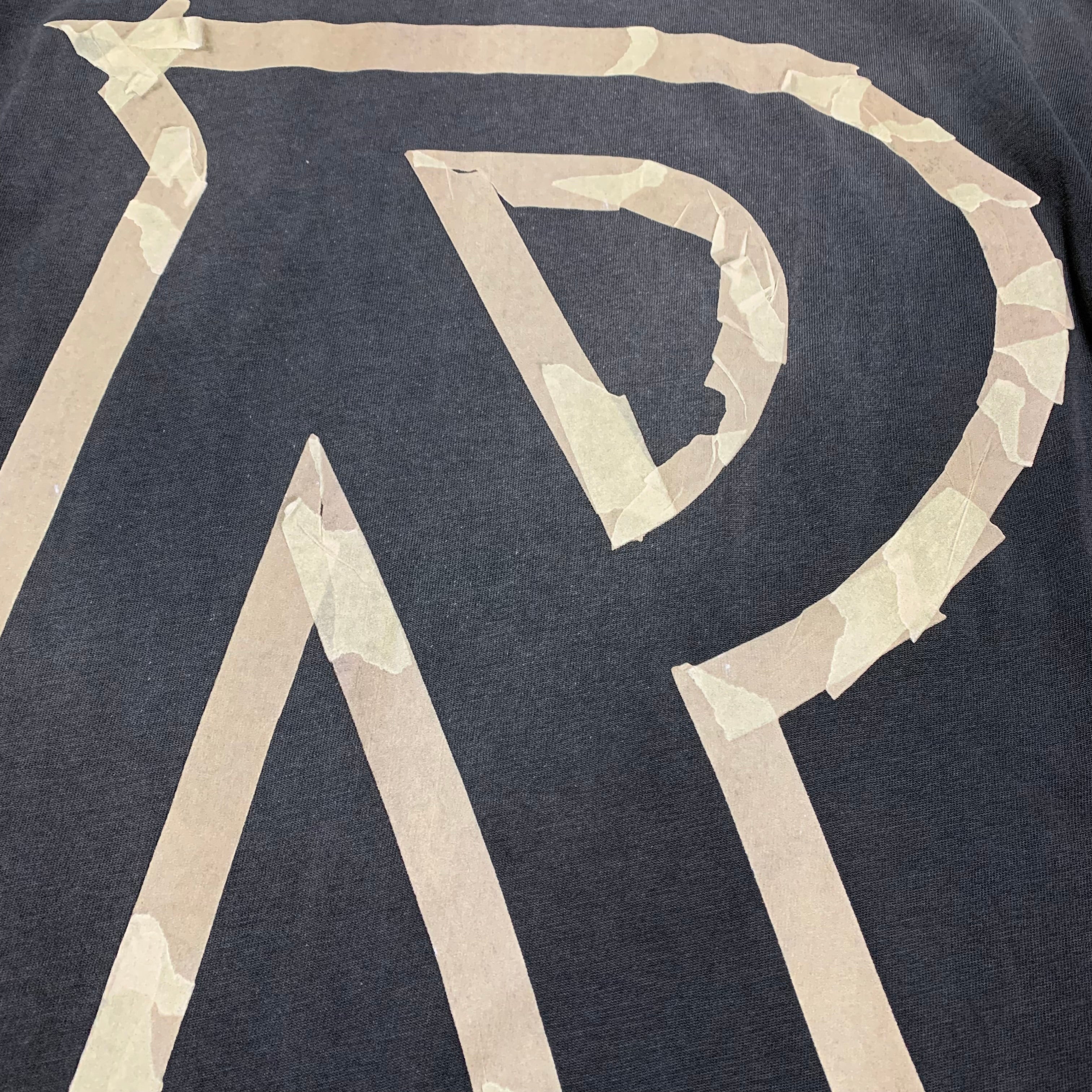 Represent XS Masking Tape Stained Black Tee