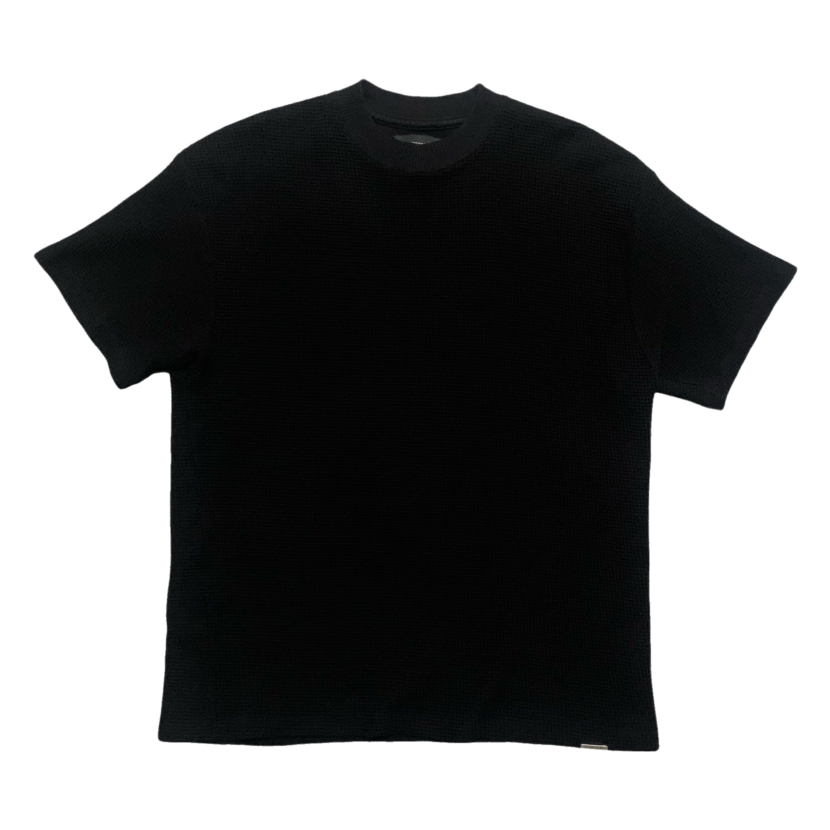 Represent Medium Waffle Blanks Jet Black Tee