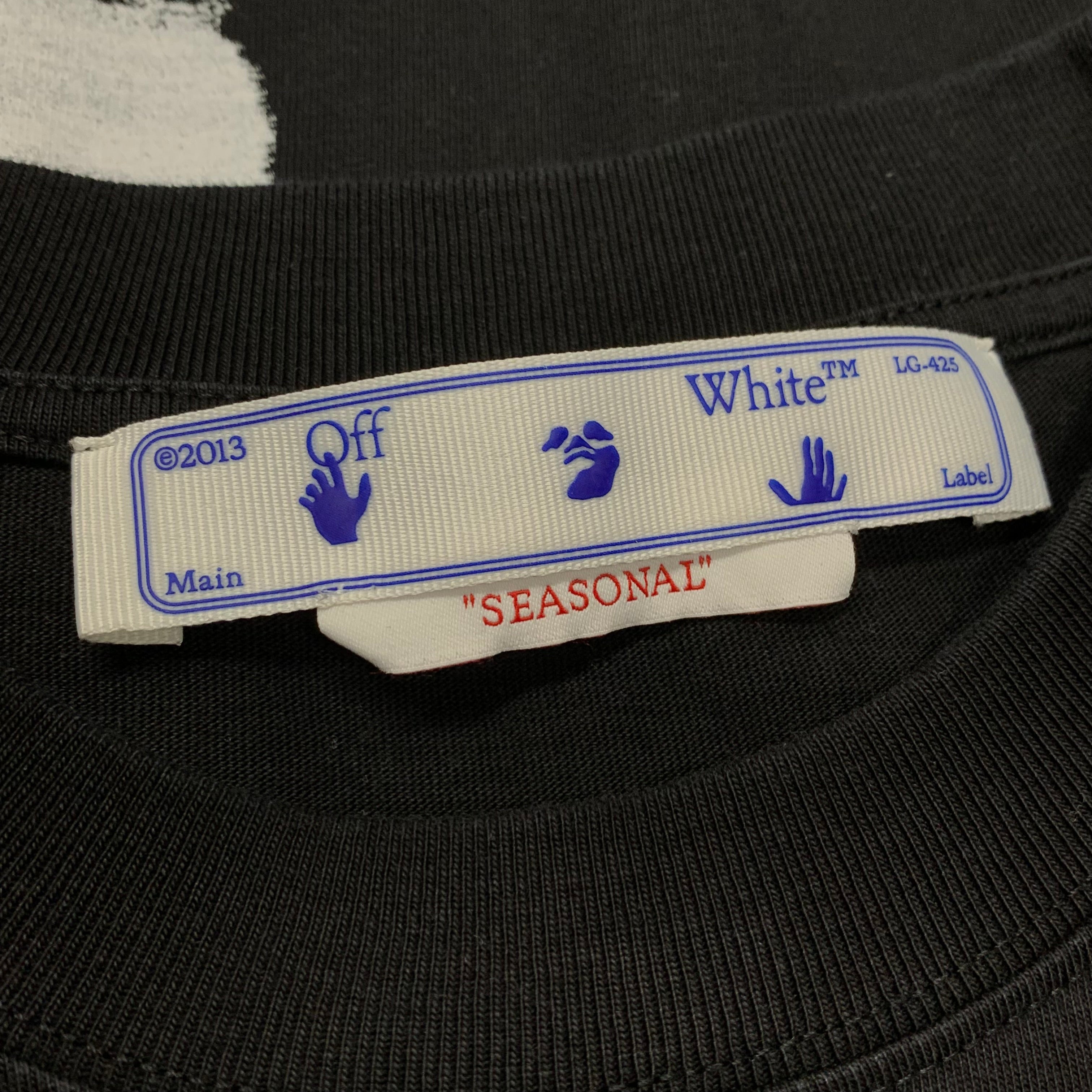 Off White Medium Tee Paint Marker Arrows Black T-Shirt Virgil Abloh