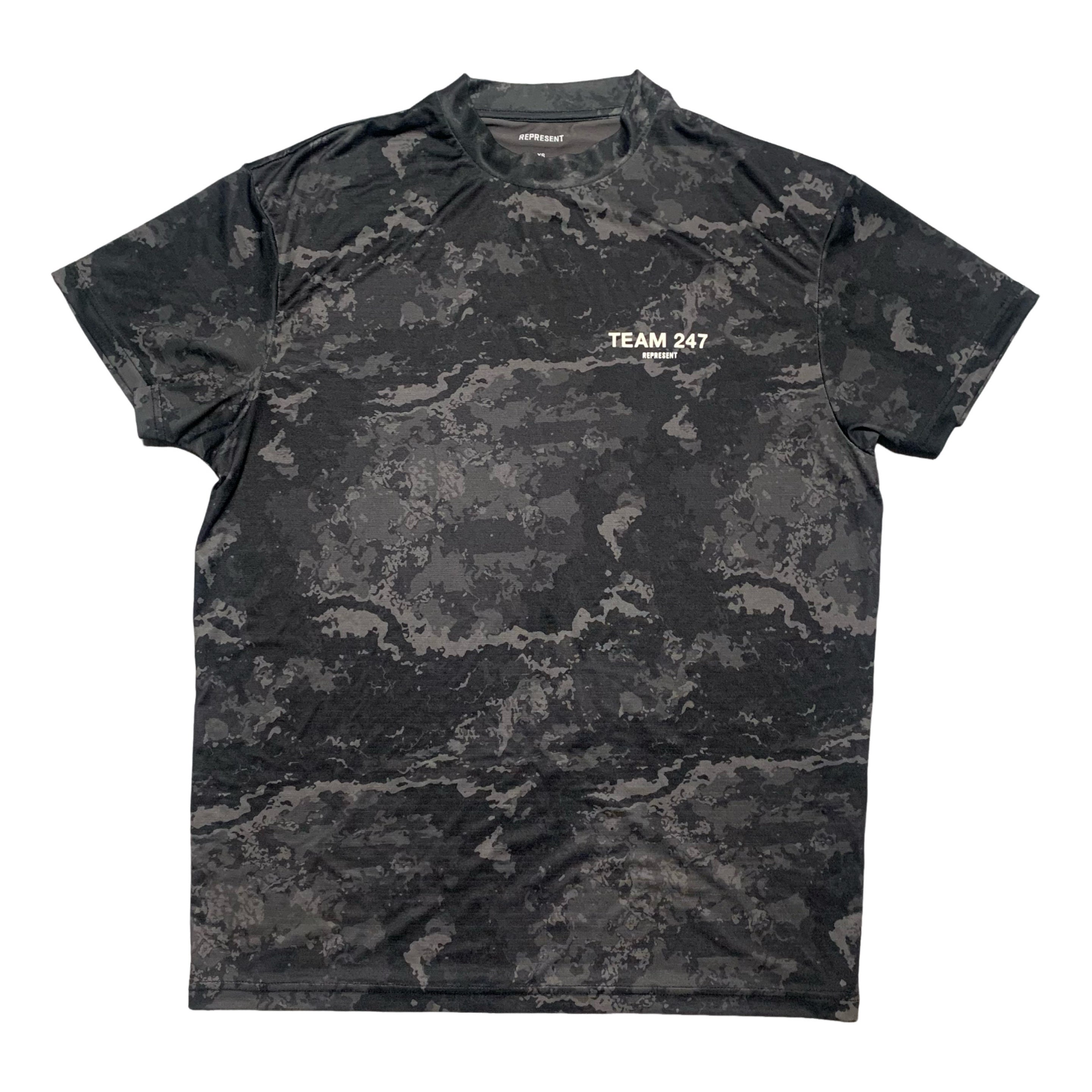 Represent XS Team 247 Black Camo Gym Tee Top