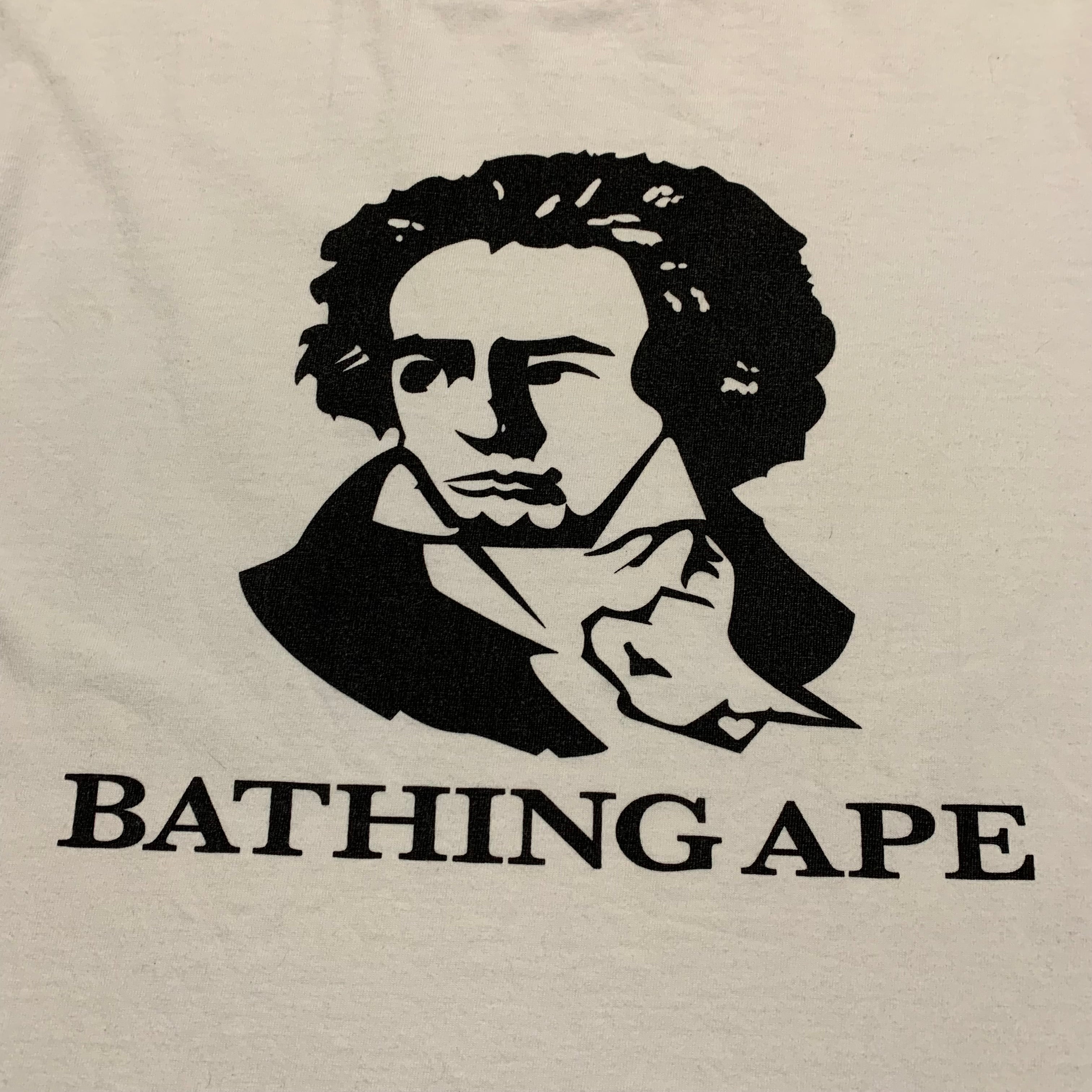 Bape Medium Beethoven White Tee A Bathing Ape