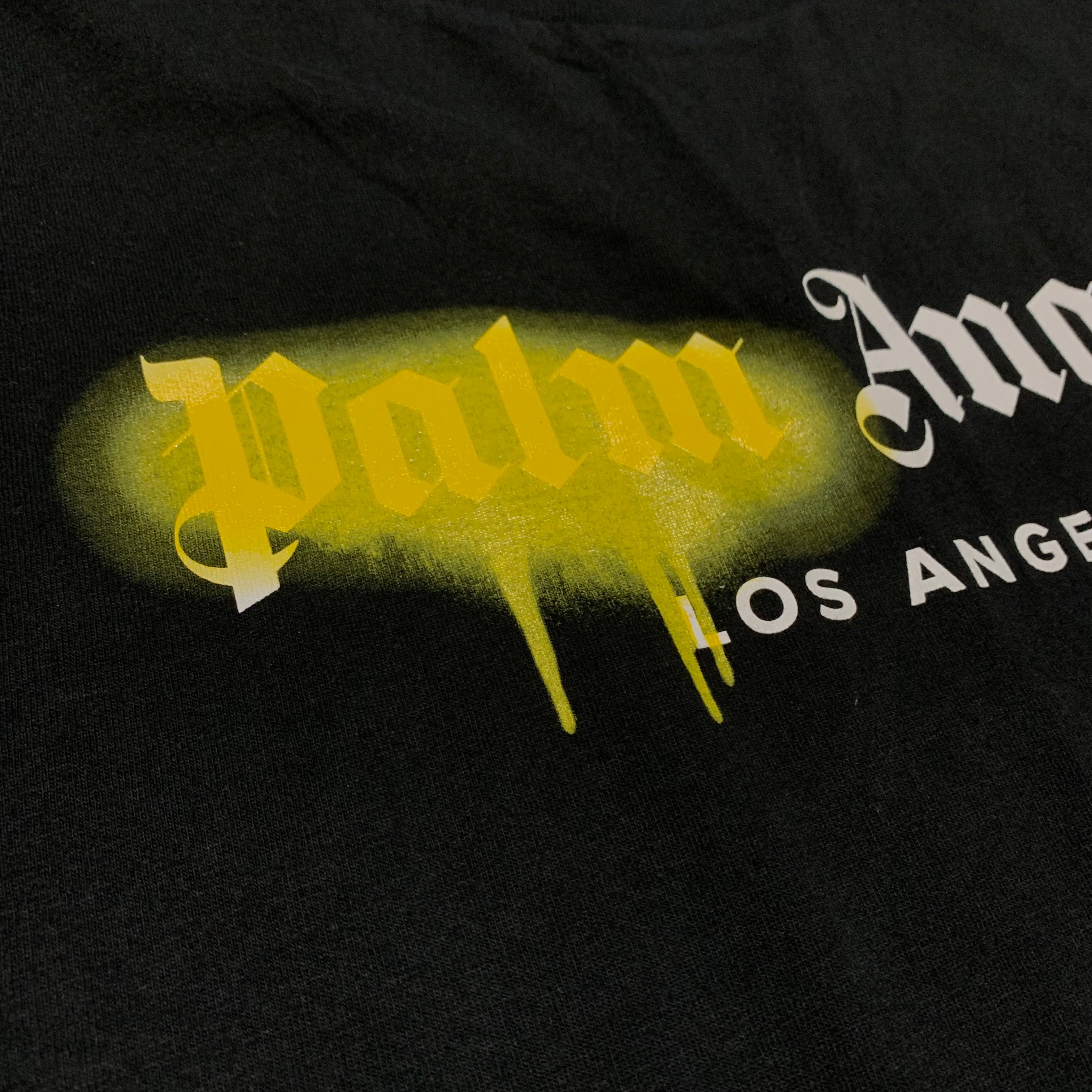 Palm Angels XL Los Angels Sprayed Black Tee