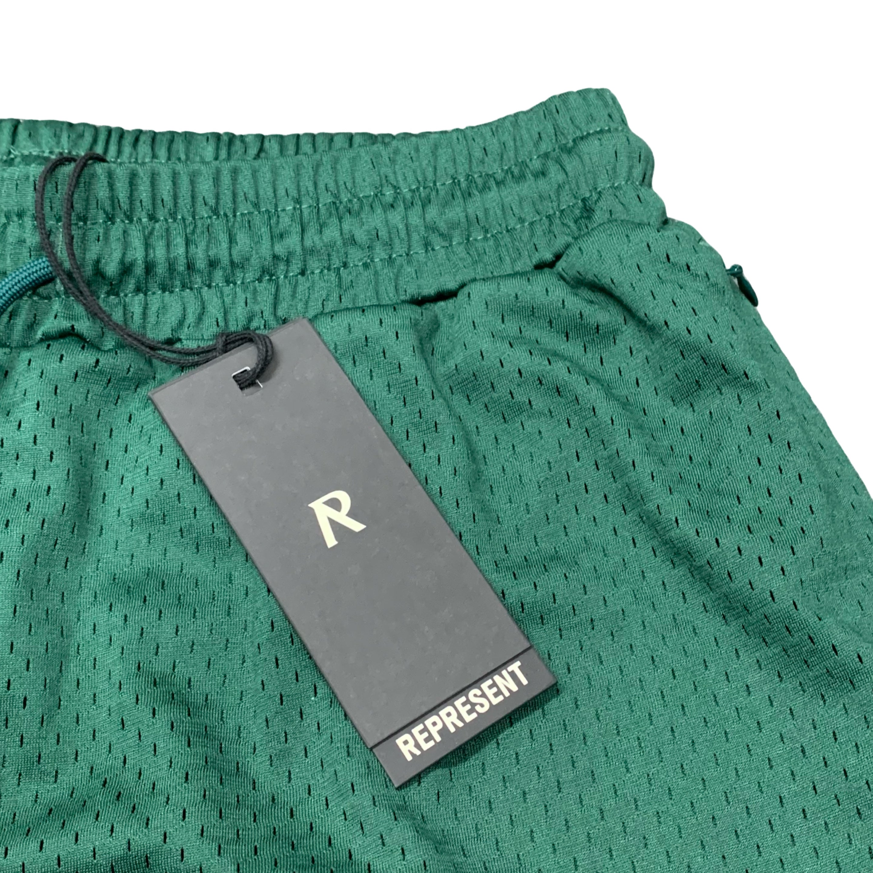 Represent Medium Shorts Owners Club Racing Green Mesh Bottoms