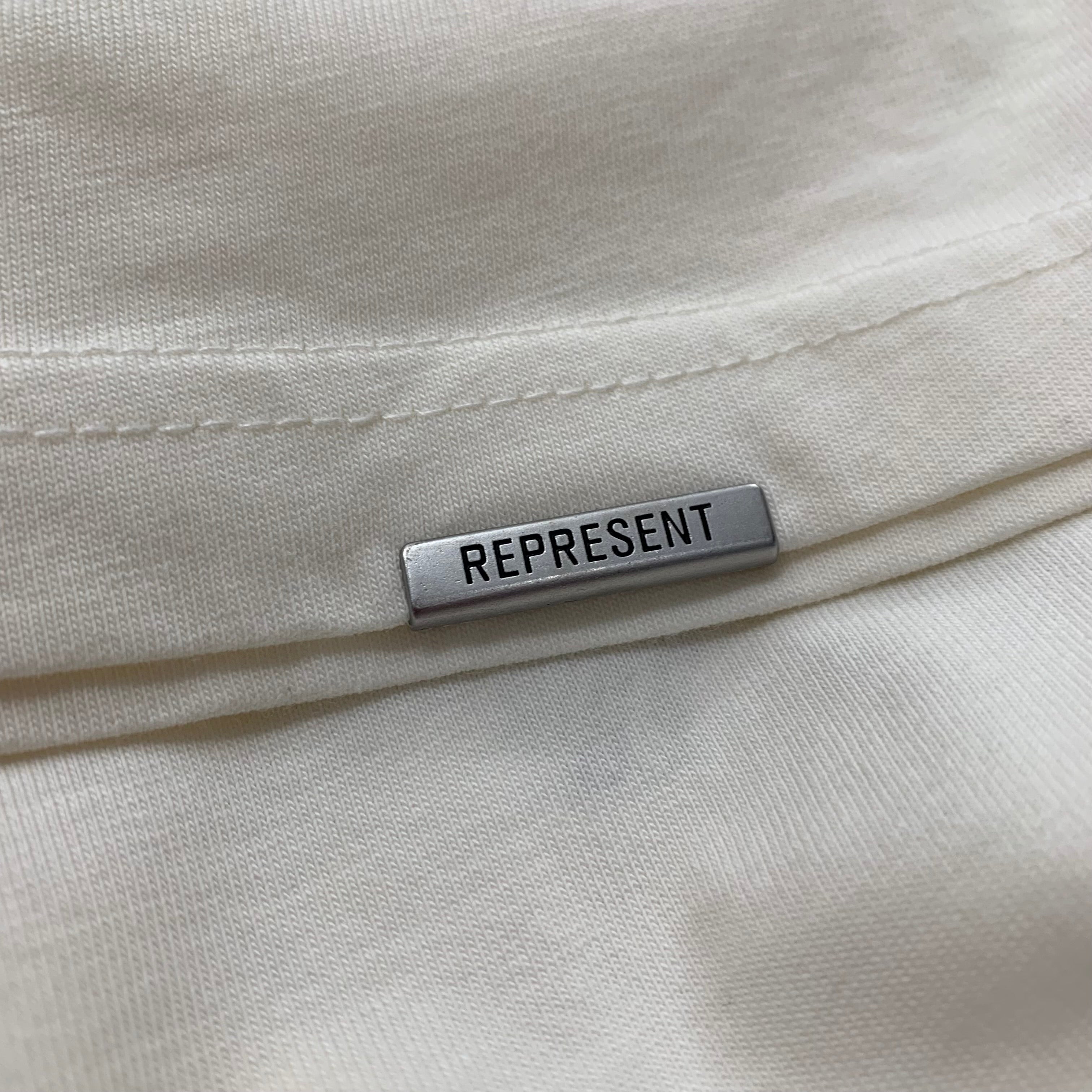 Represent XS Tee Grand Vintage Hand Drawn Aged White T-Shirt