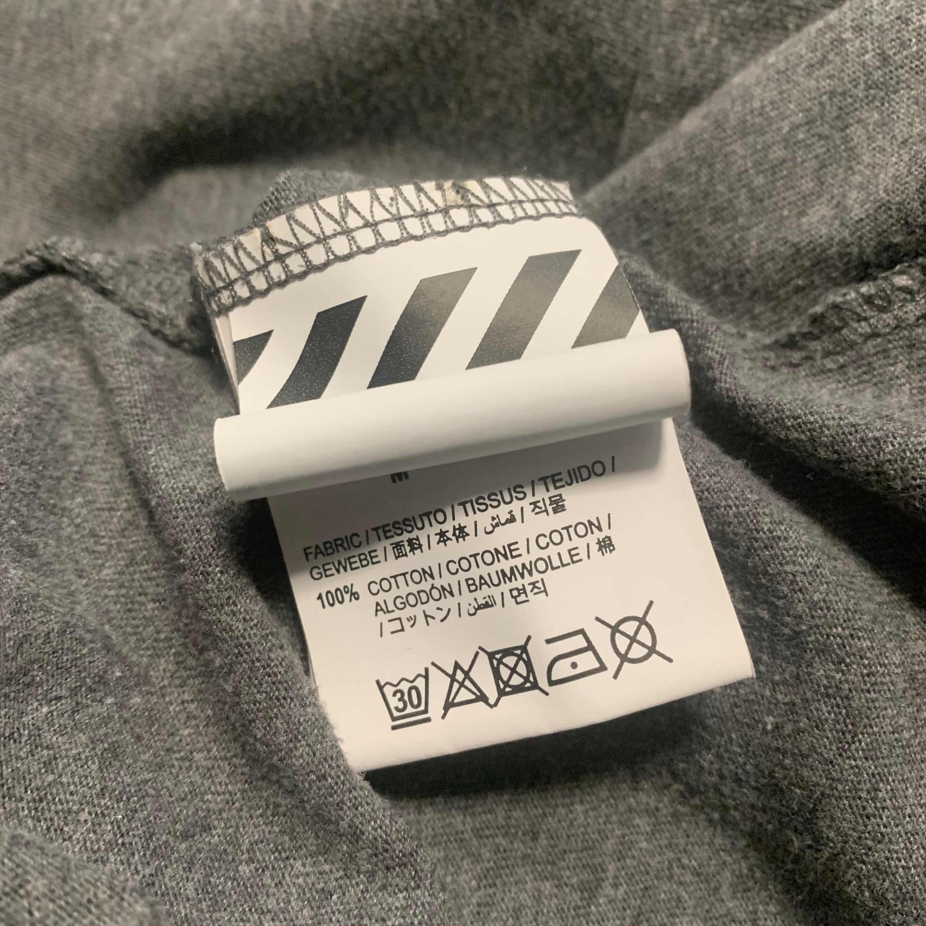 Off White Large Arrow Logo Grey Tee Virgil Abloh (OMAA027R20185032)