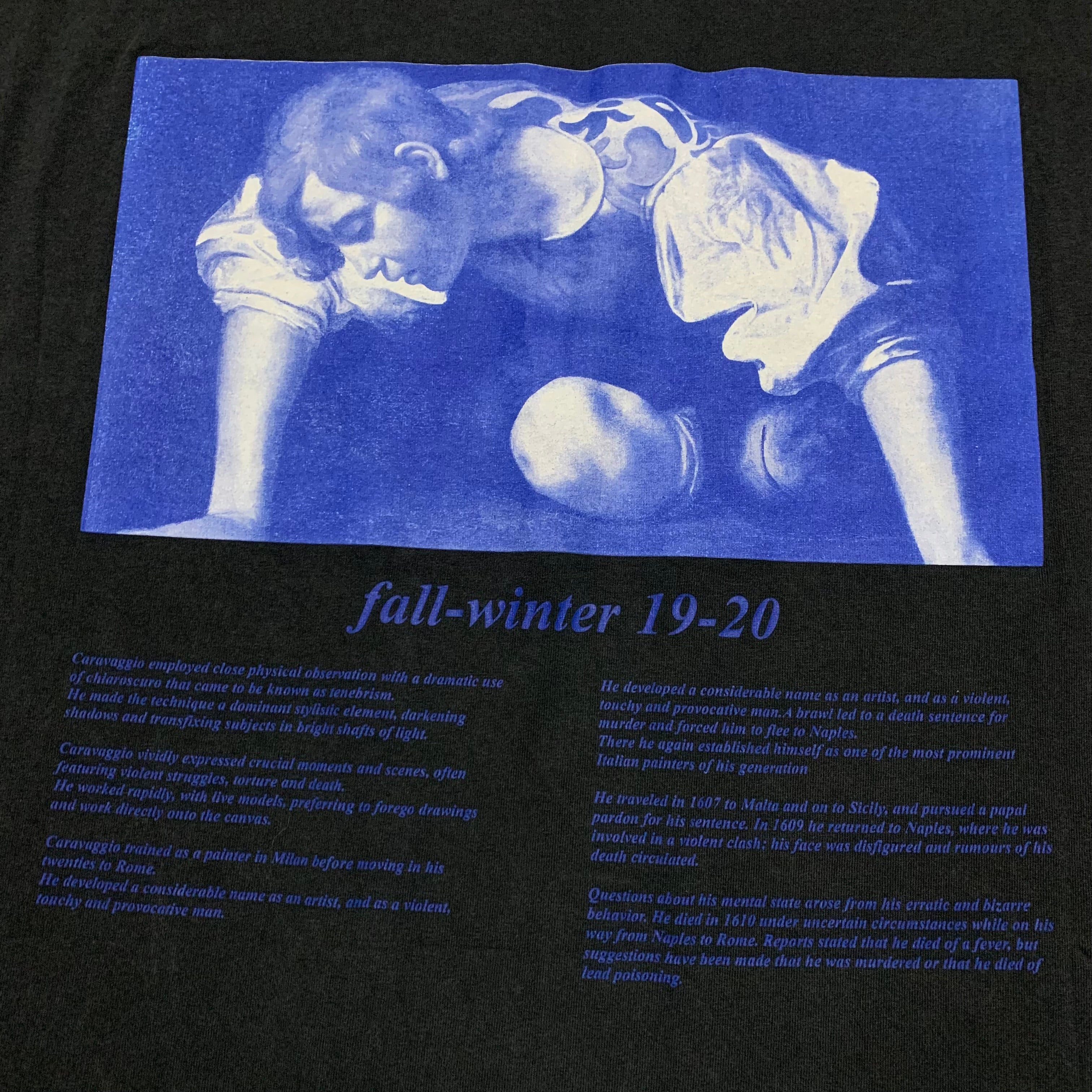 Off White Large Caravaggio Hardcore Black Tee Virgil Abloh