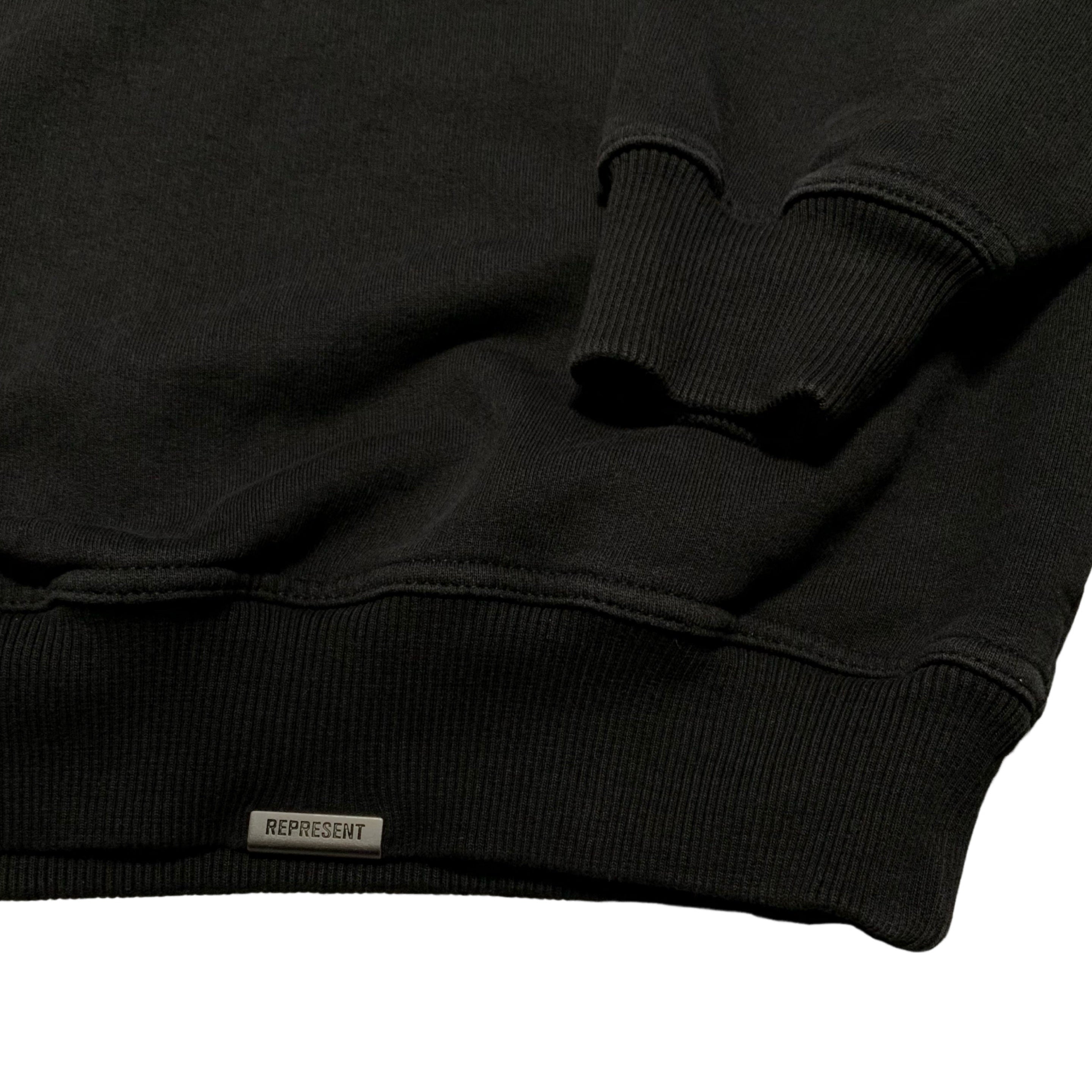Represent XS Blanks Sweater Vintage Black Sweatshirt Crewneck