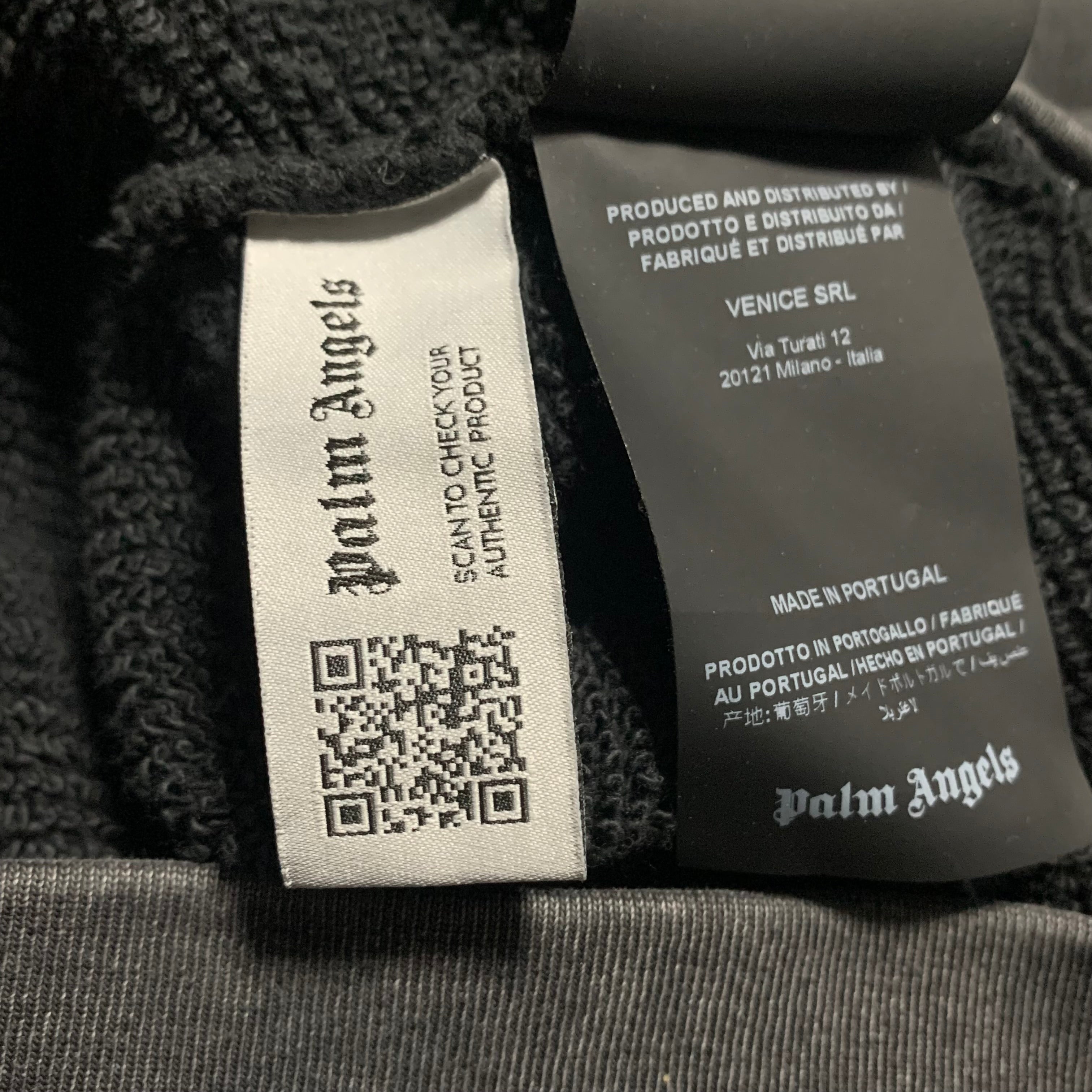 Palm Angels Medium Factory Records Faded Music Grey Hoodie