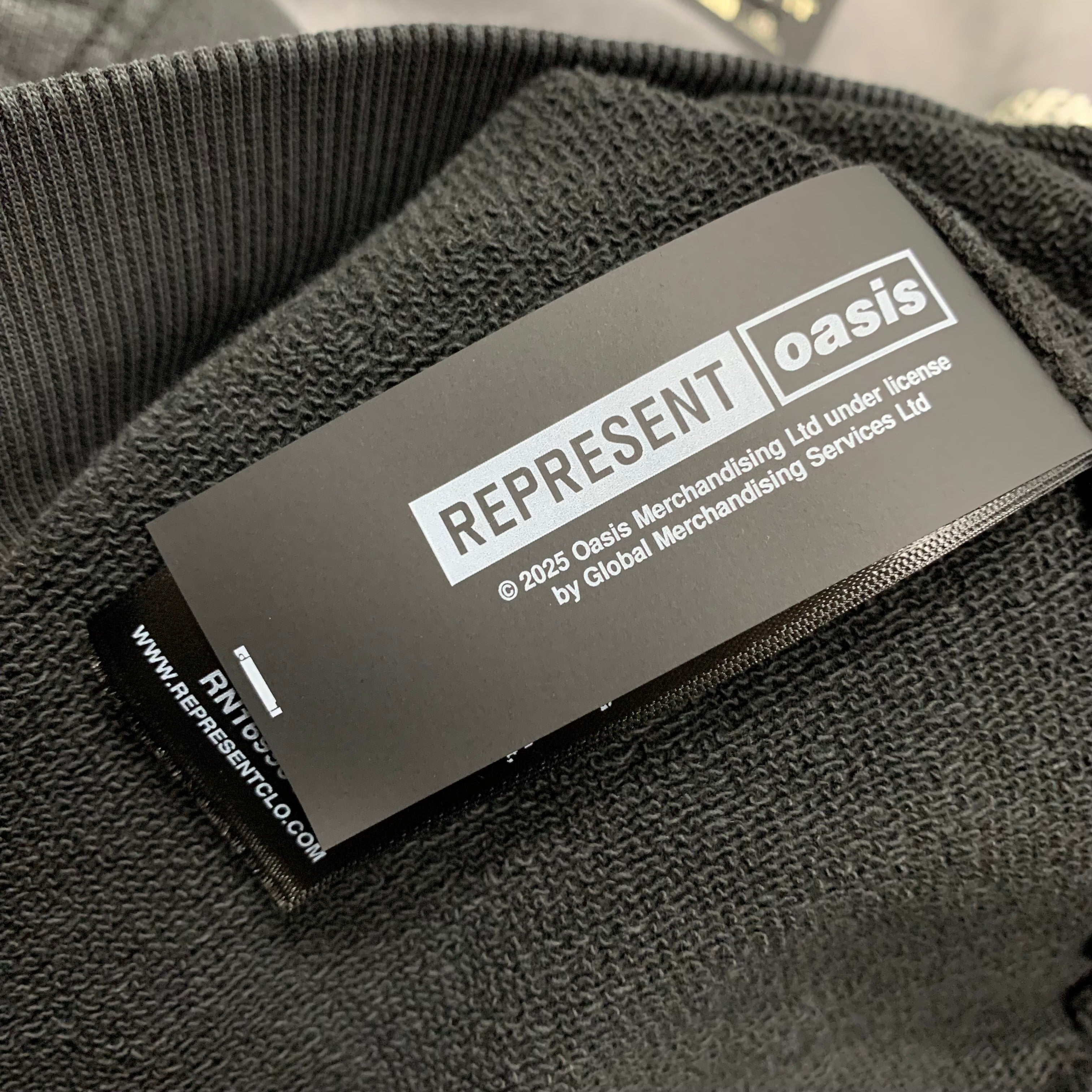 Represent Large Hoodie Oasis Owners Club Stained Black Hoodie (£170)