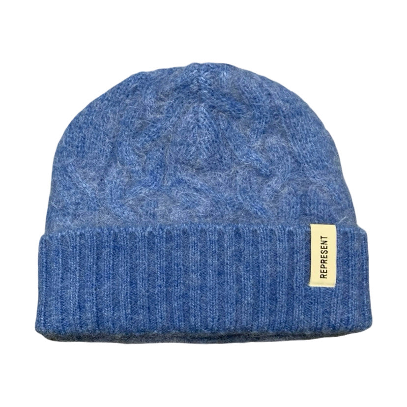 Represent Beanie Electric Blue Cable Knit Beanie Hat