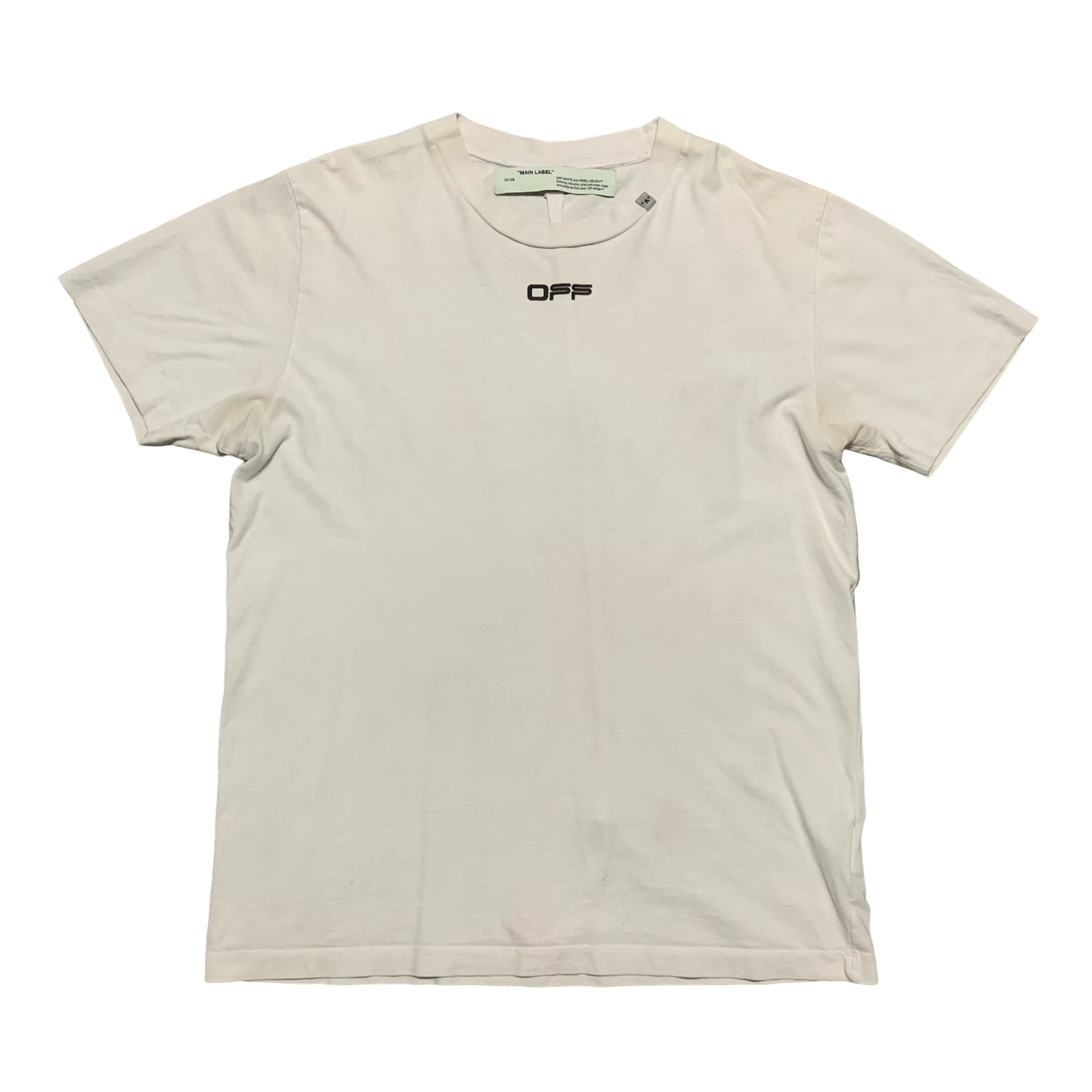 Off White Large Caravaggio Arrows White Tee Virgil Abloh (OMAA027S20185004)