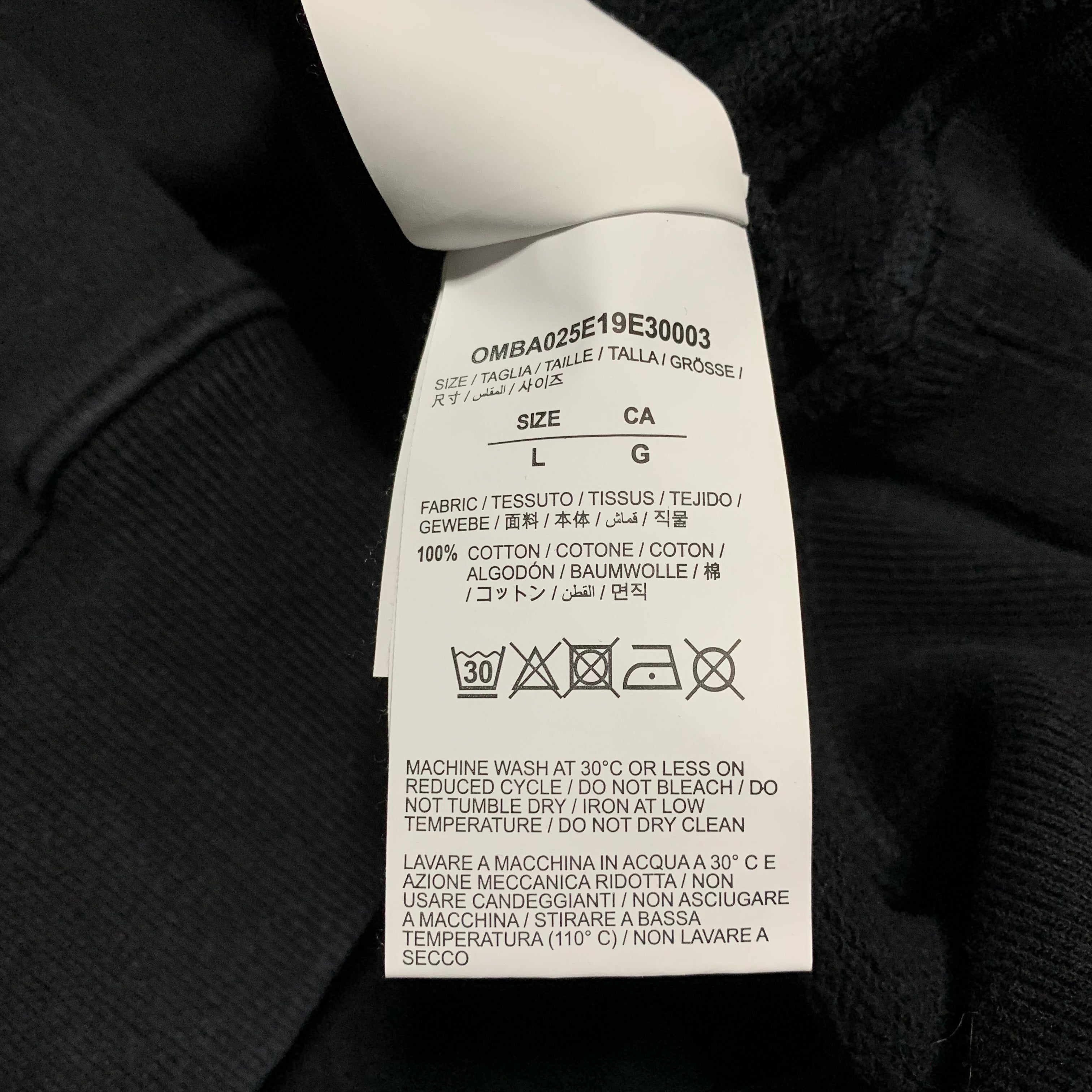 Off White Large Outline Arrows Black Sweatshirt Crewneck Virgil Abloh