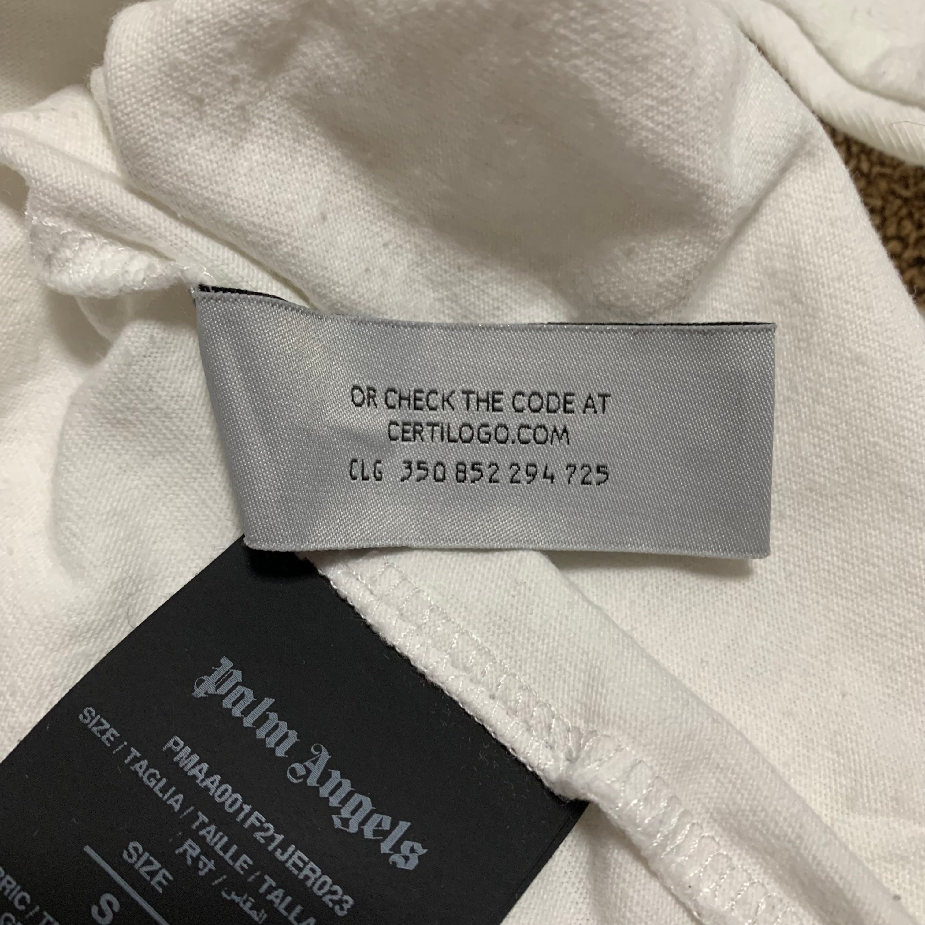 Palm Angels Small Kill The Bear White Tee