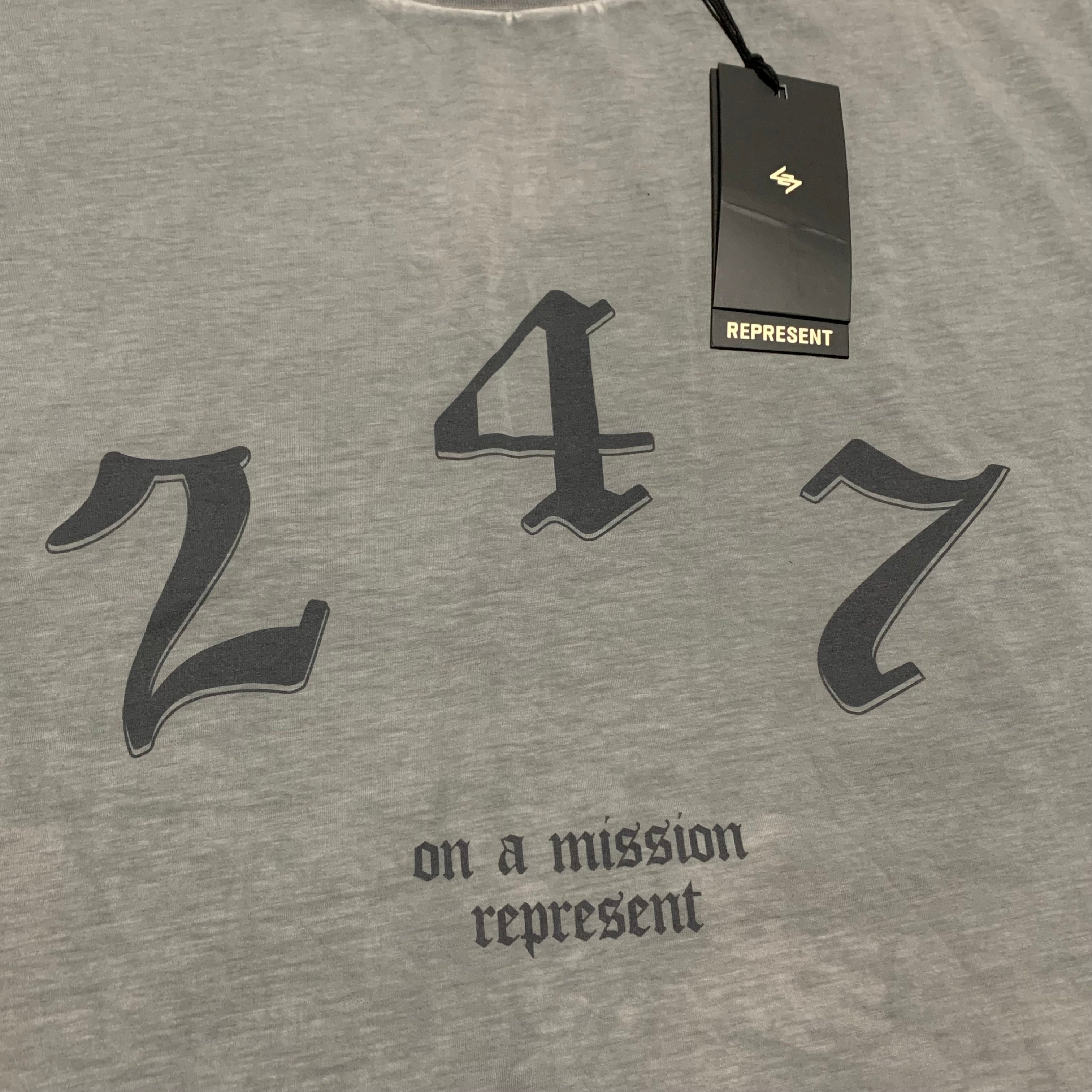 Represent XL Vintage 247 Tank Smoke Grey Oversized Top