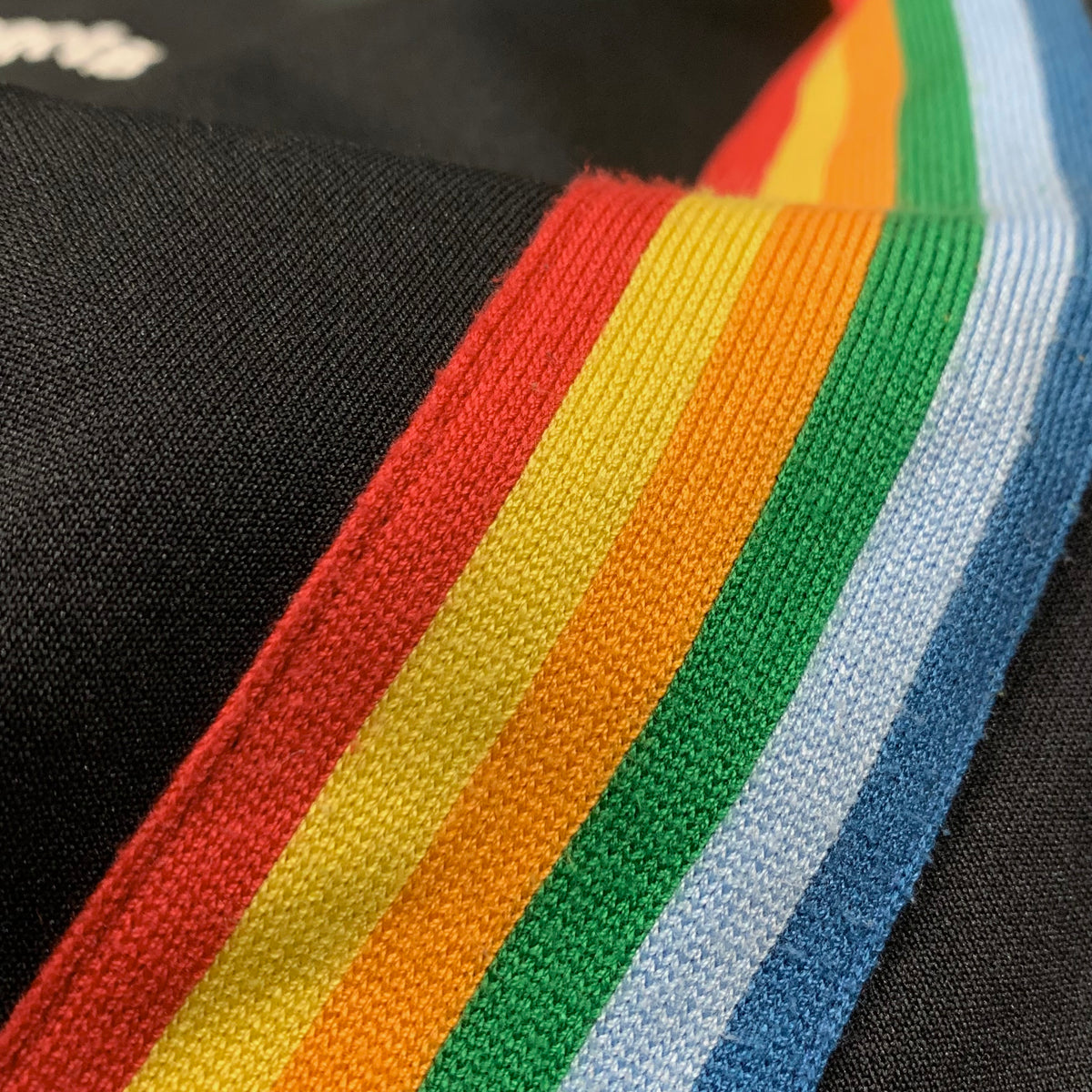 Palm Angels XL Jacket Black Rainbow Stripe Classic Track Top Jacket
