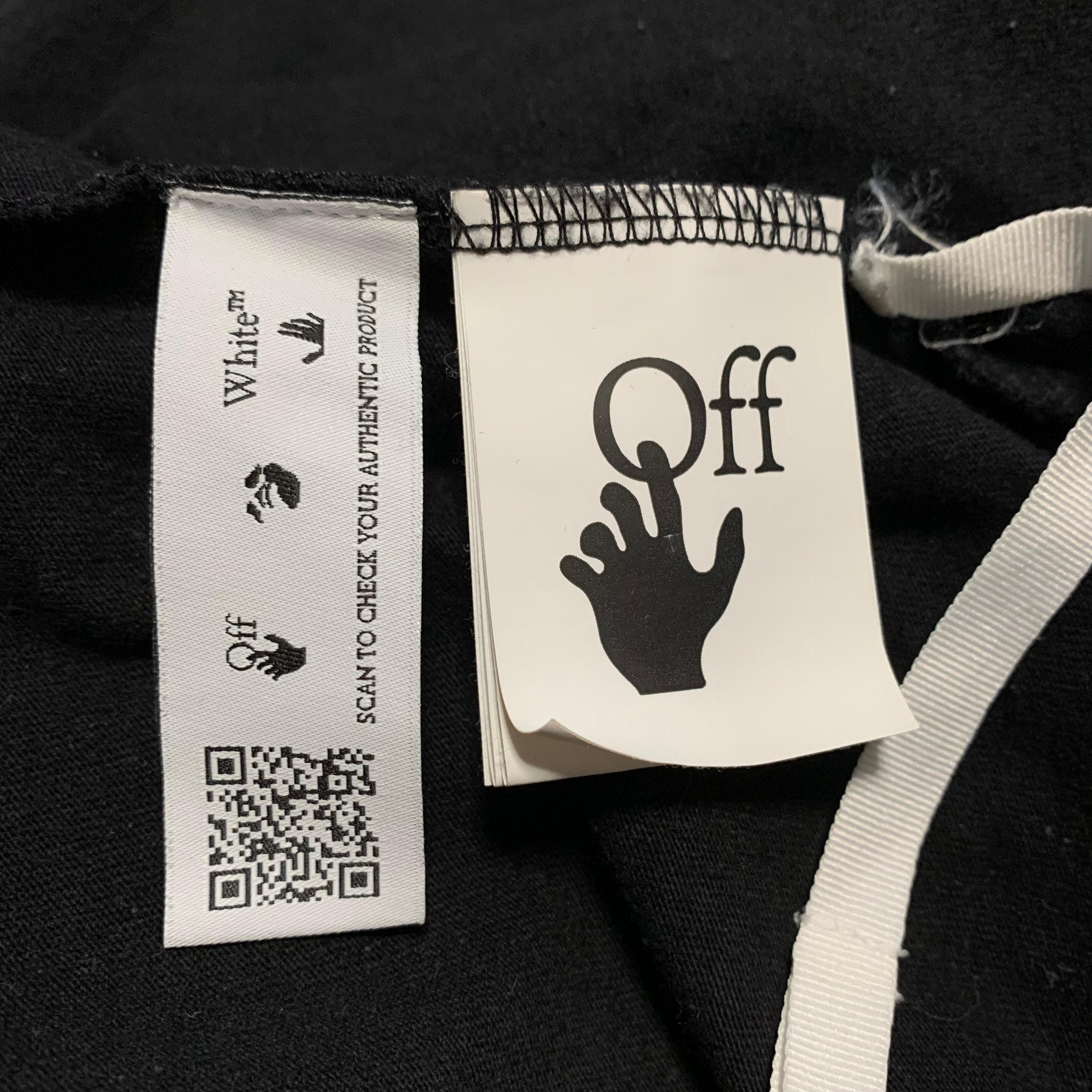 Off White XS Caravaggio Boy Arrows Black Tee Virgil Abloh