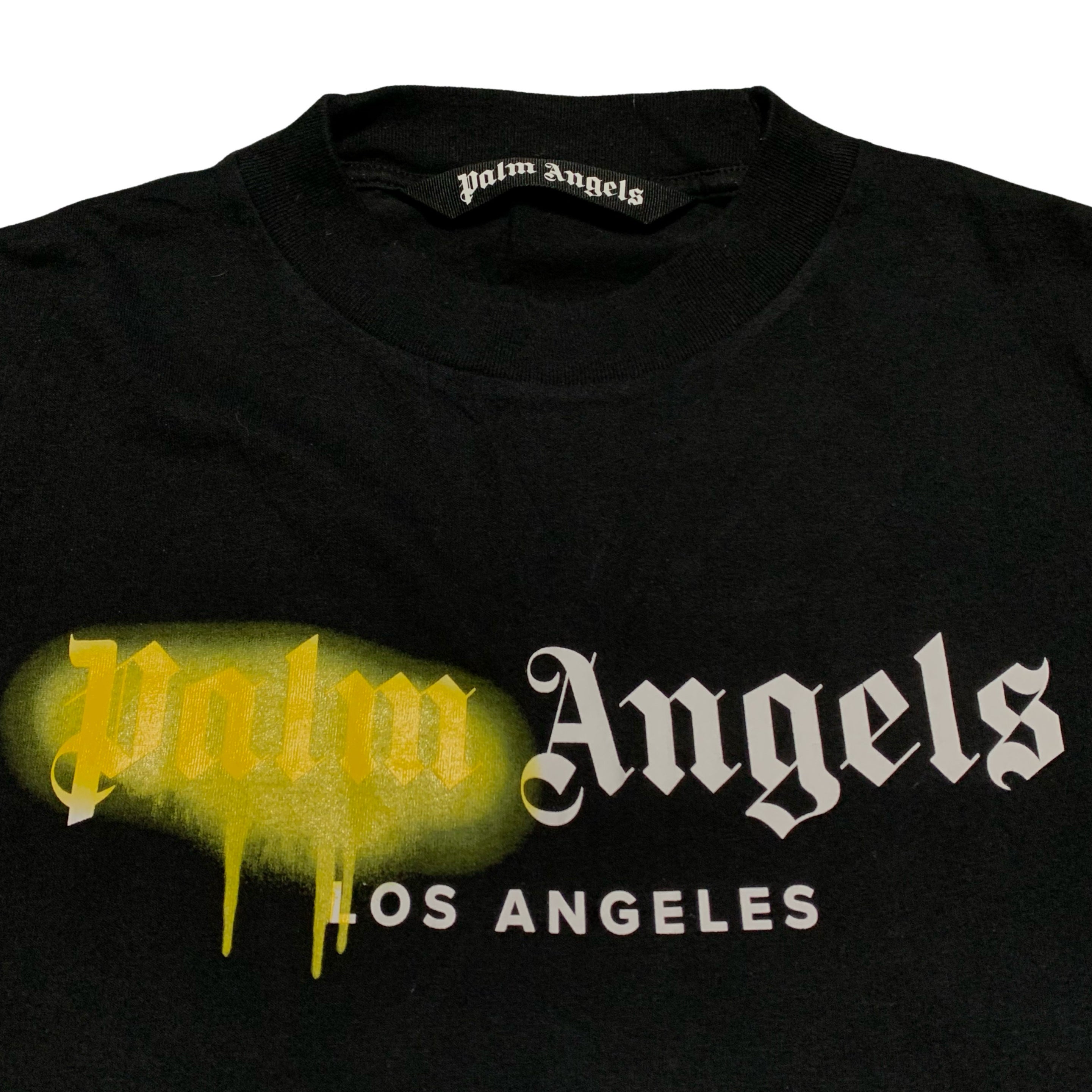 Palm Angels XL Los Angels Sprayed Black Tee